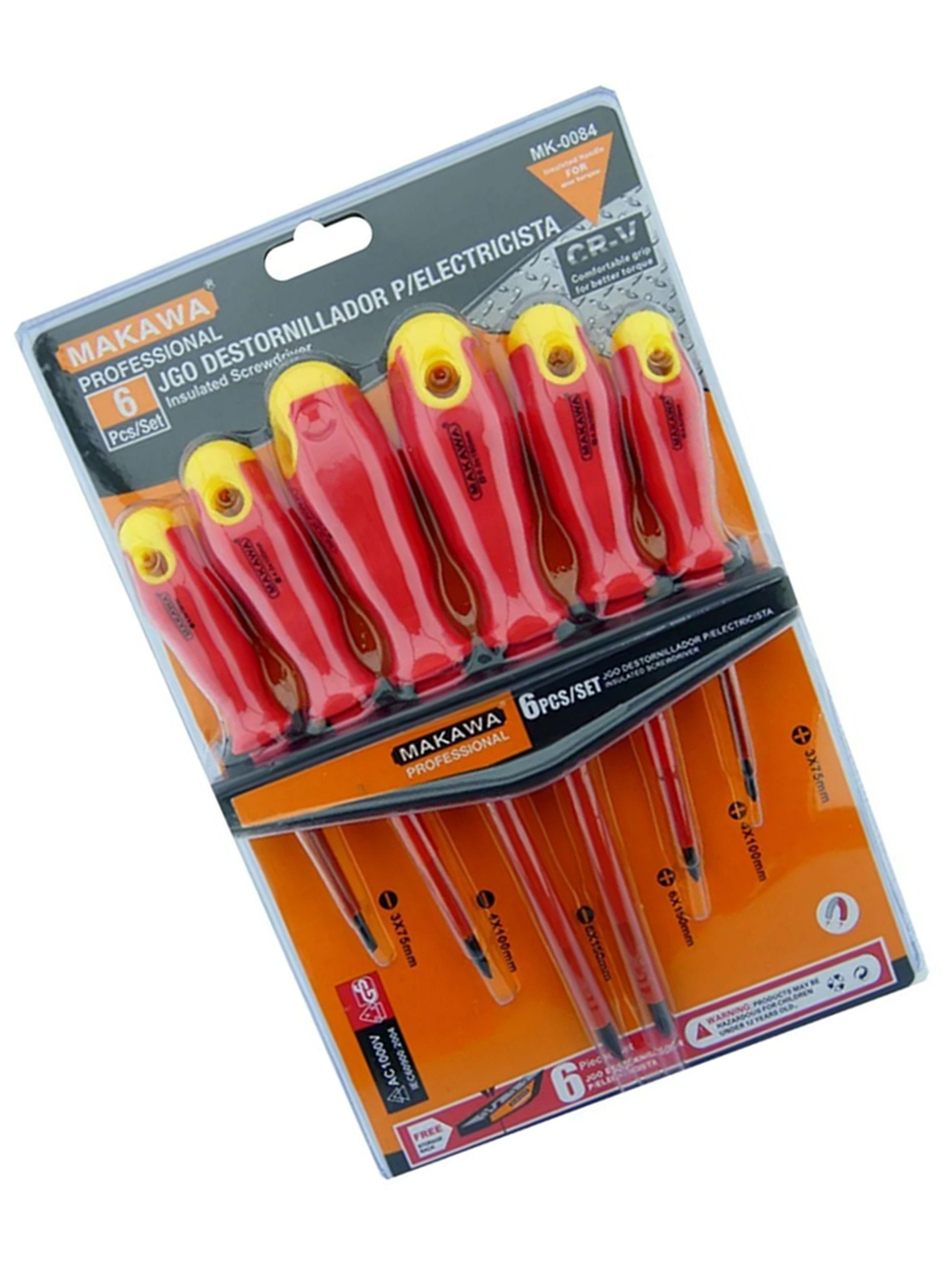 Juego Destornilladores Electricos 6 Piezas Mk0084-2