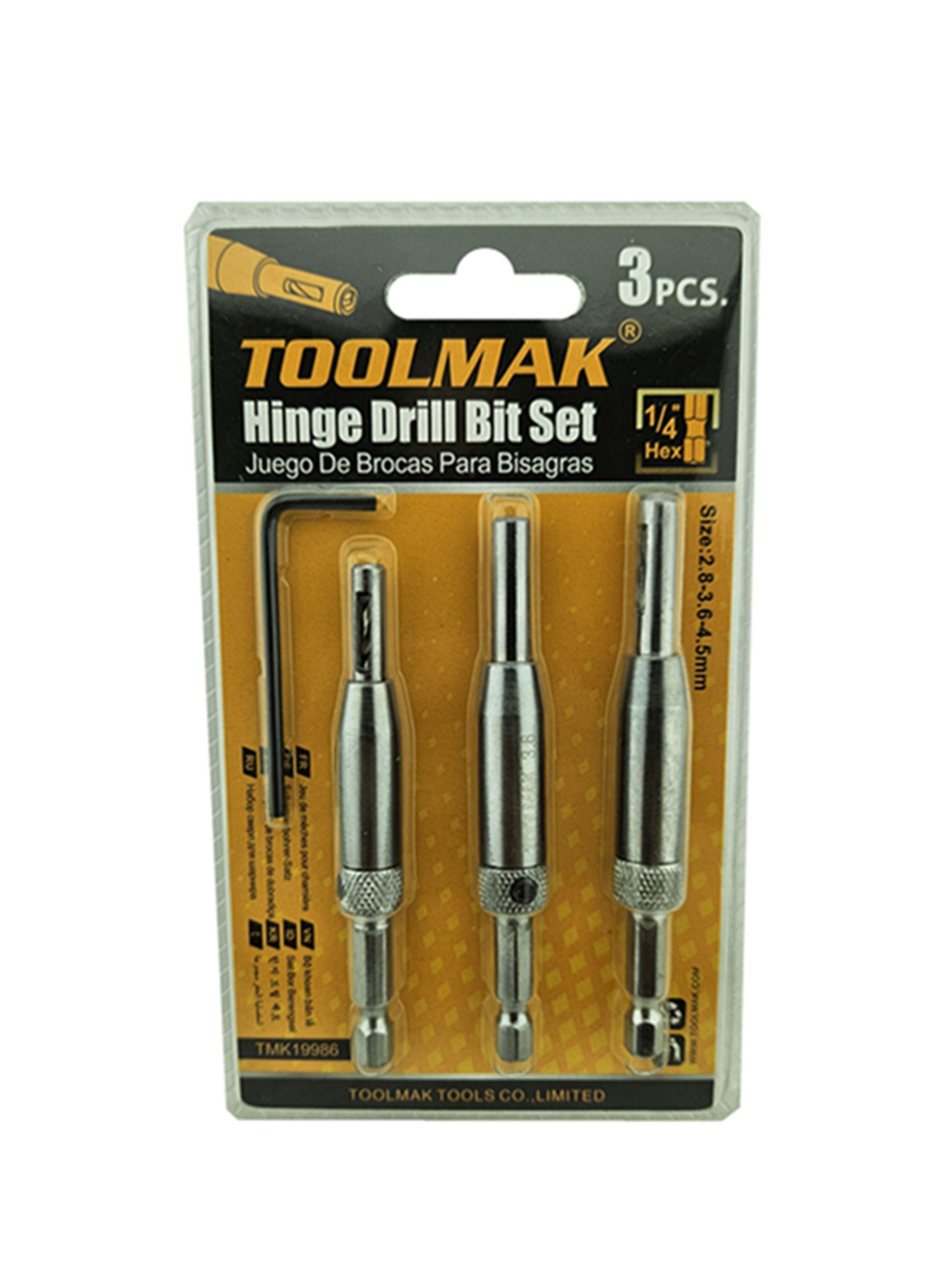Brocas Autocentrantes Centradoras Rieles Bisagras 3 Pcs Tmk-0