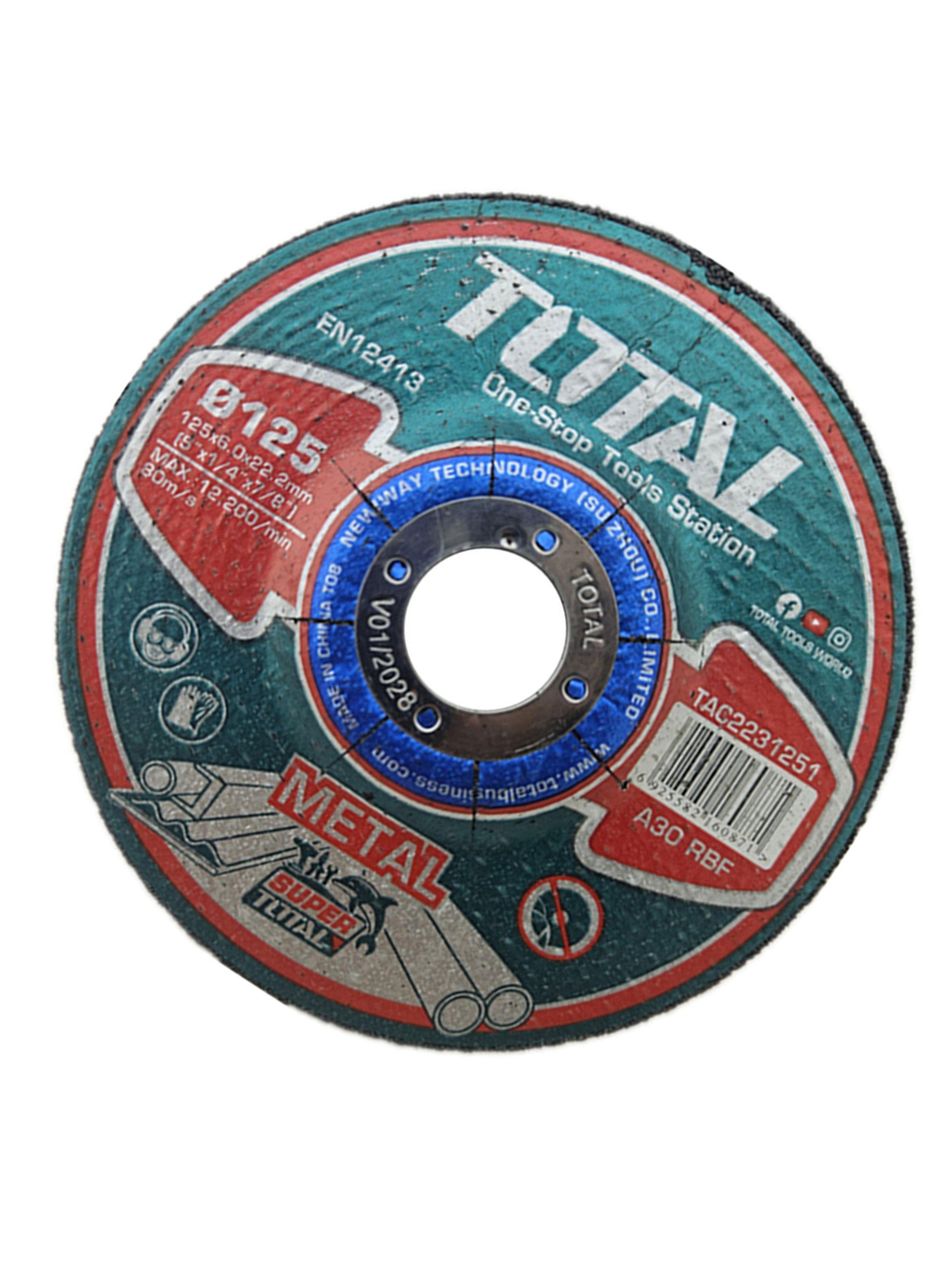 Disco Desbaste P/ Metal 125mm Total Tac2231251-2