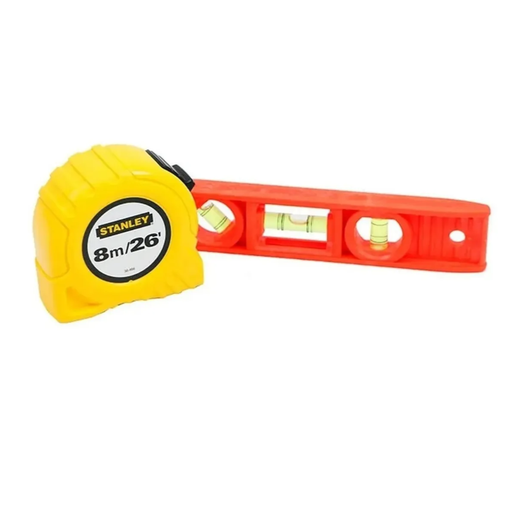 Cinta Huincha Medir 8m+Nivel Torpedo 203mm Stanley-1