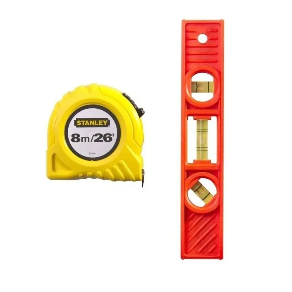 Cinta Huincha Medir 8m+Nivel Torpedo 203mm Stanley-2