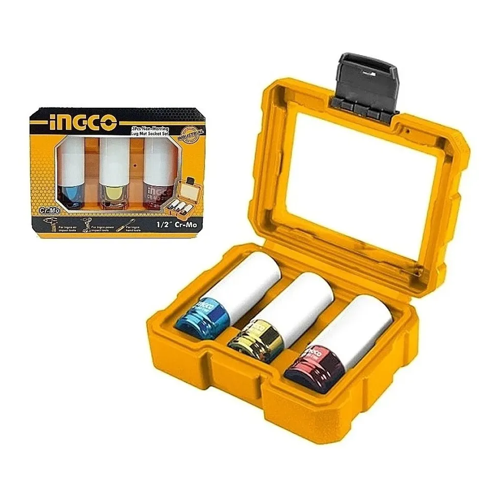 Kit Juego Dados Impacto P/ Llantas 1/2 3pcs Ingco-1