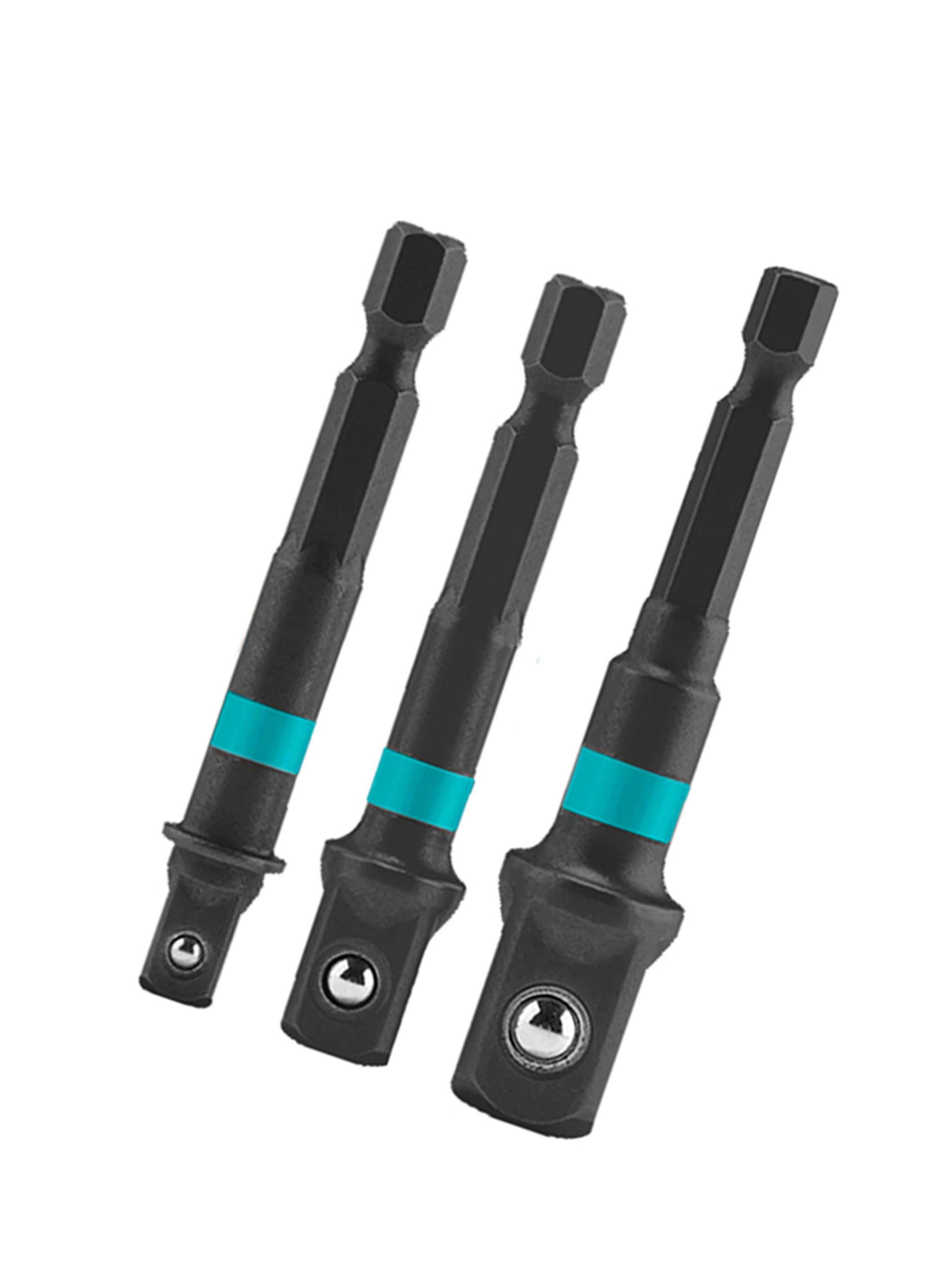 3 Adaptadores Dados Impacto Cuadrante 1/2 3/8 1/4 Total-2