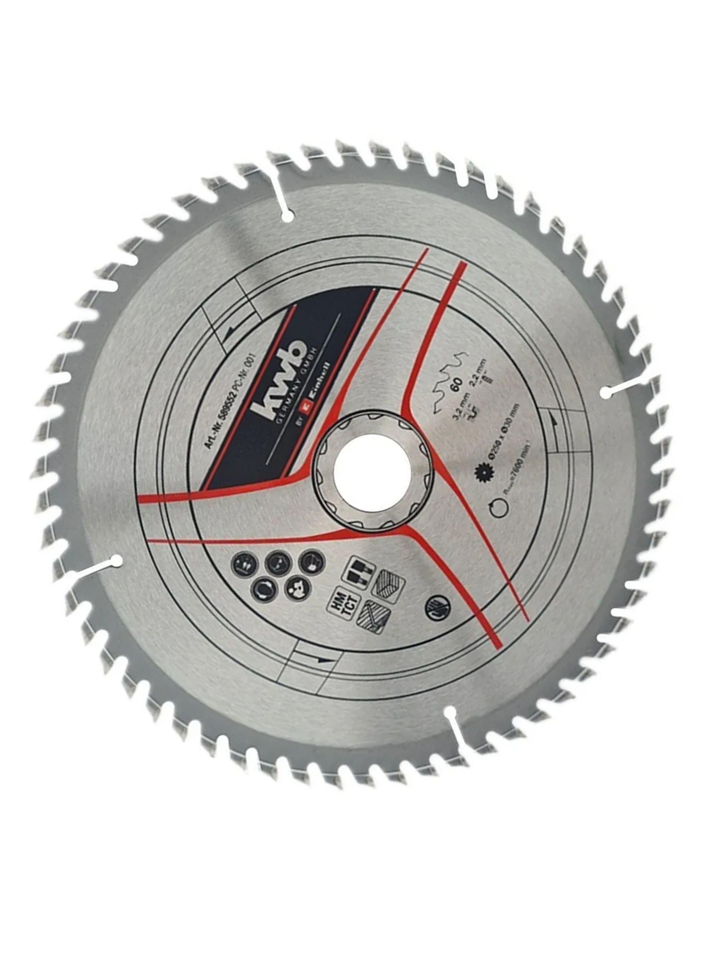 Disco Banco Sierra 250x30mm 60 Dientes Kwb 589552-2