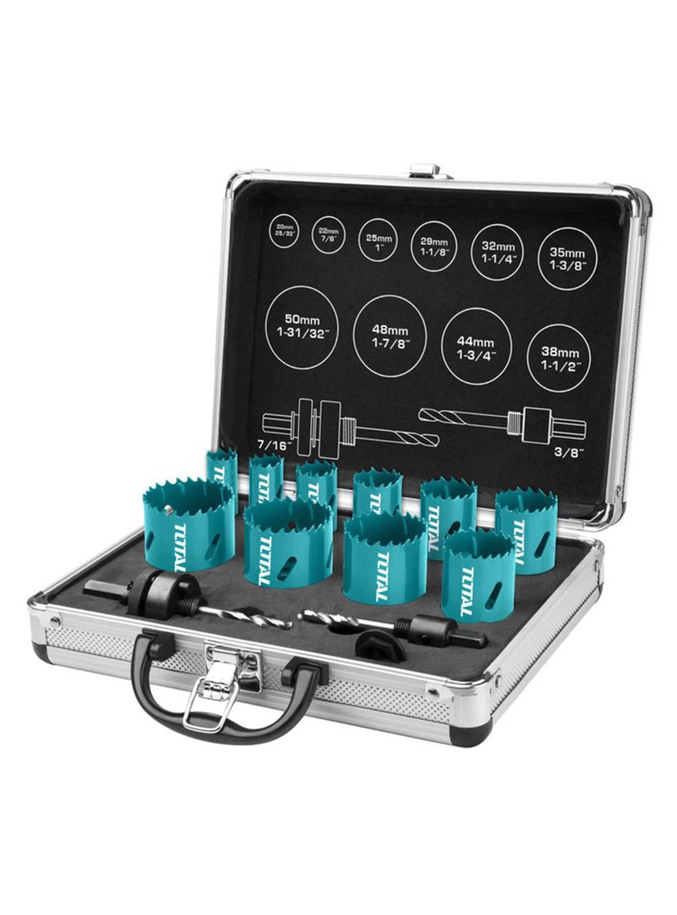 Kit Set Juego Sierra Copa Bi-metal 12 Piezas Total Tacsh1121-0