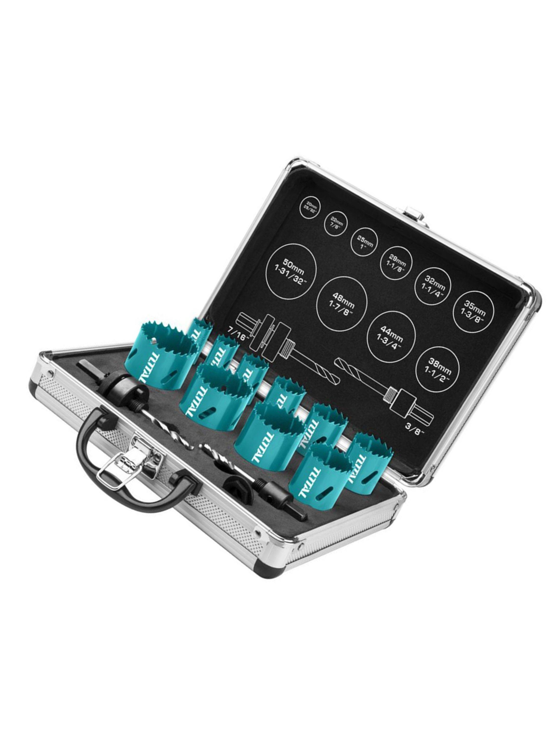 Kit Set Juego Sierra Copa Bi-metal 12 Piezas Total Tacsh1121-2