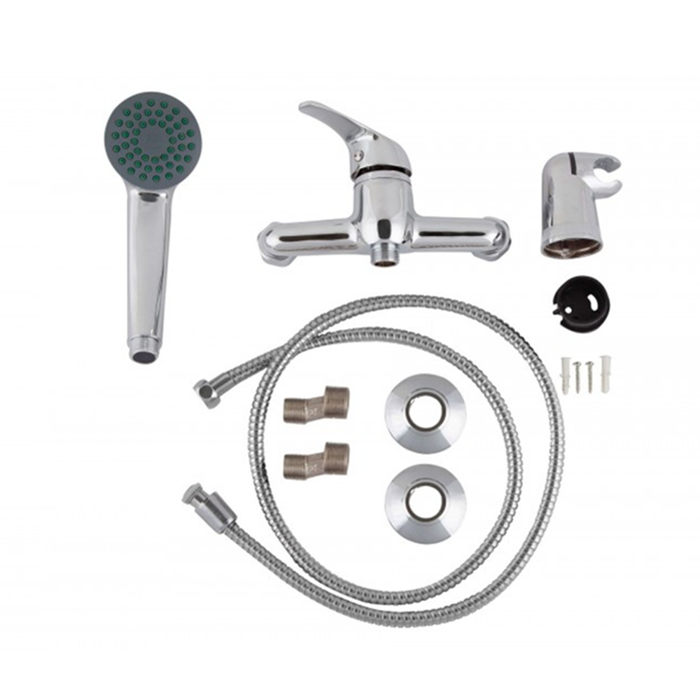 Kit Completo Llave Monomando Ducha Cromada Hoffens-1