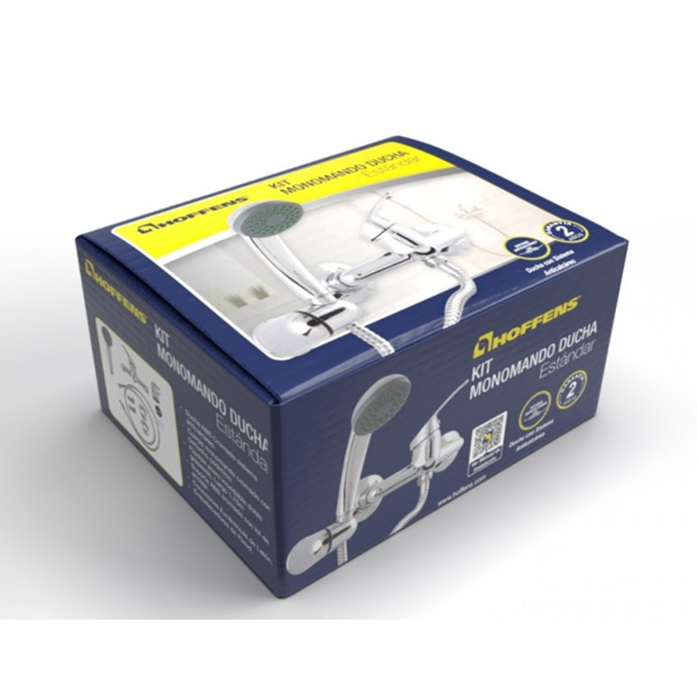 Kit Completo Llave Monomando Ducha Cromada Hoffens-2