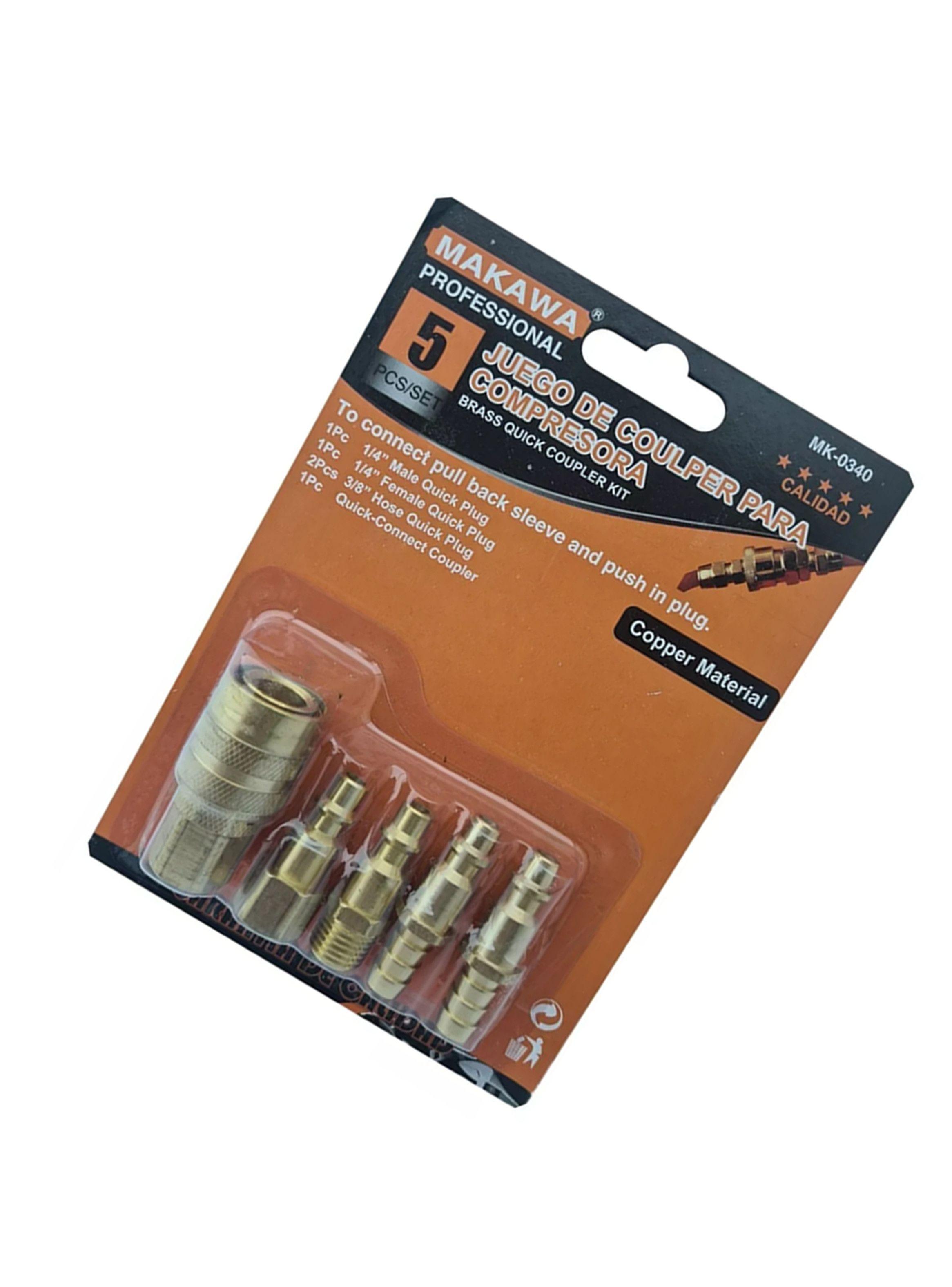 Kit Jgo Accesorio Acoples Rapido P/ Compresor 5pcs Makawa-1