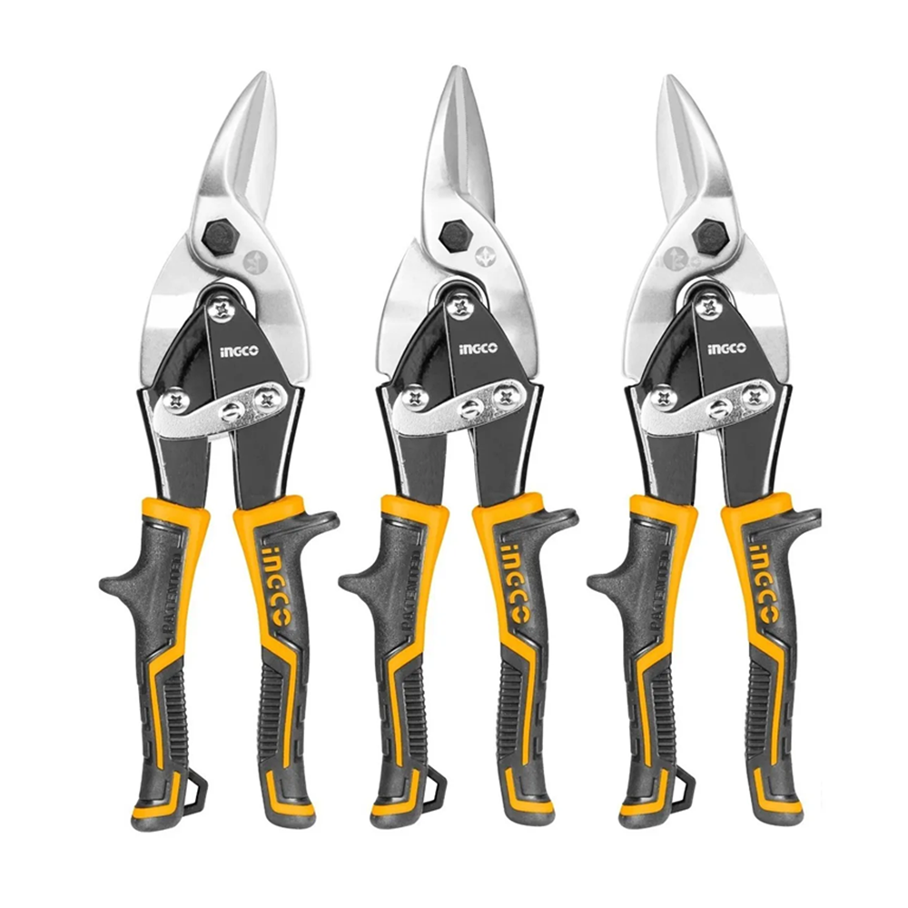 Tijera Aviación Hojalatera 10 PulG 3 Piezas Ingco-0