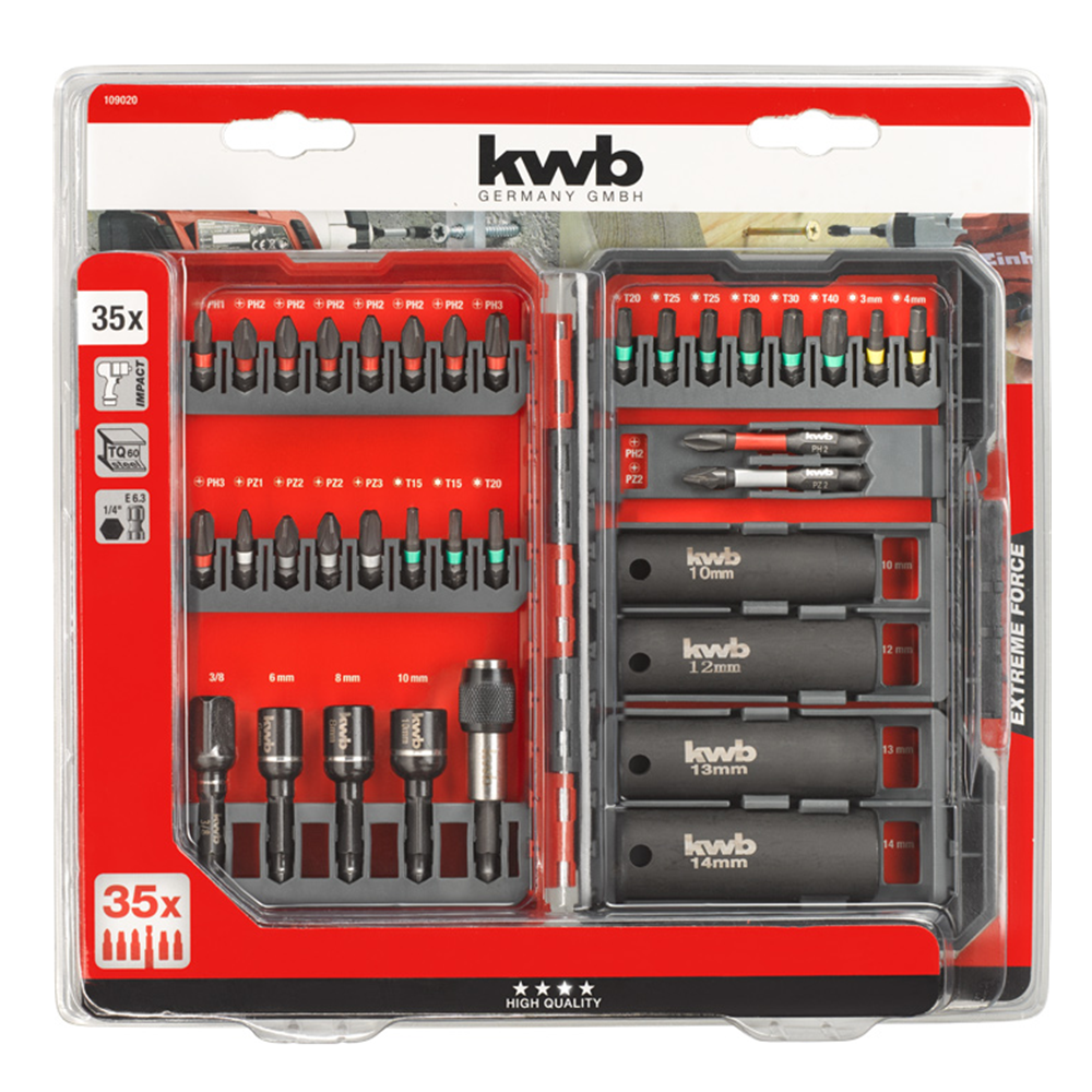 Set Puntas De Impacto Einhell 35 Piezas Kwb 109020-2