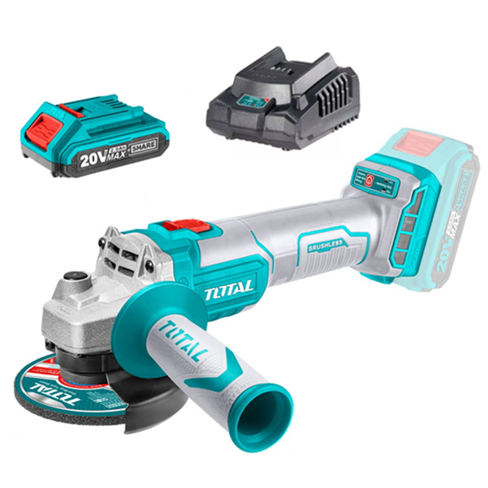 Galletera Esmeril Angular 20v 115mm Bat+Carg Total-0