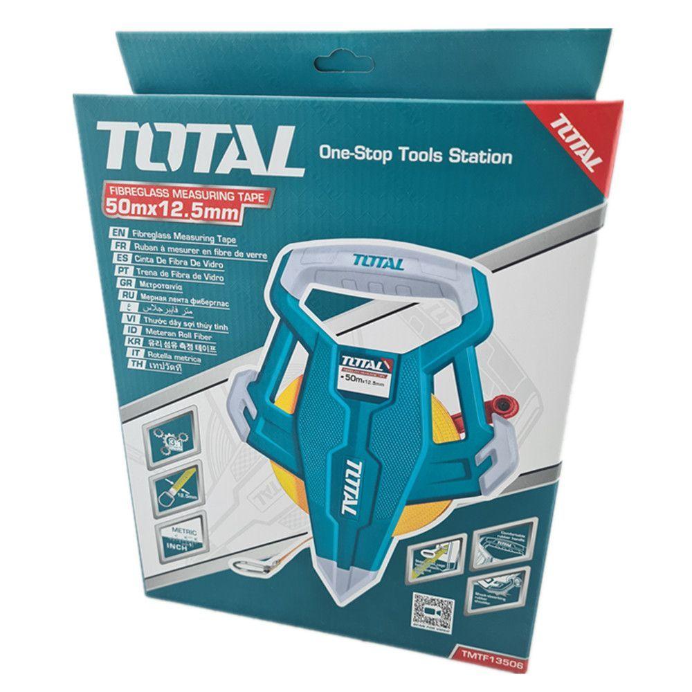 Huincha De Medir Fibra 50mts Total Tmtf13506-1