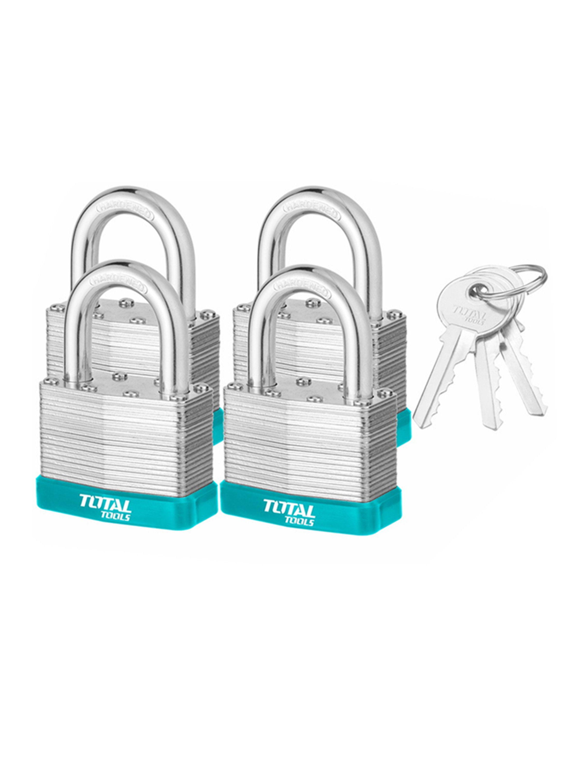 Juego 4 Candado De Seguridad 50 Mm Total Tlpk365004-0