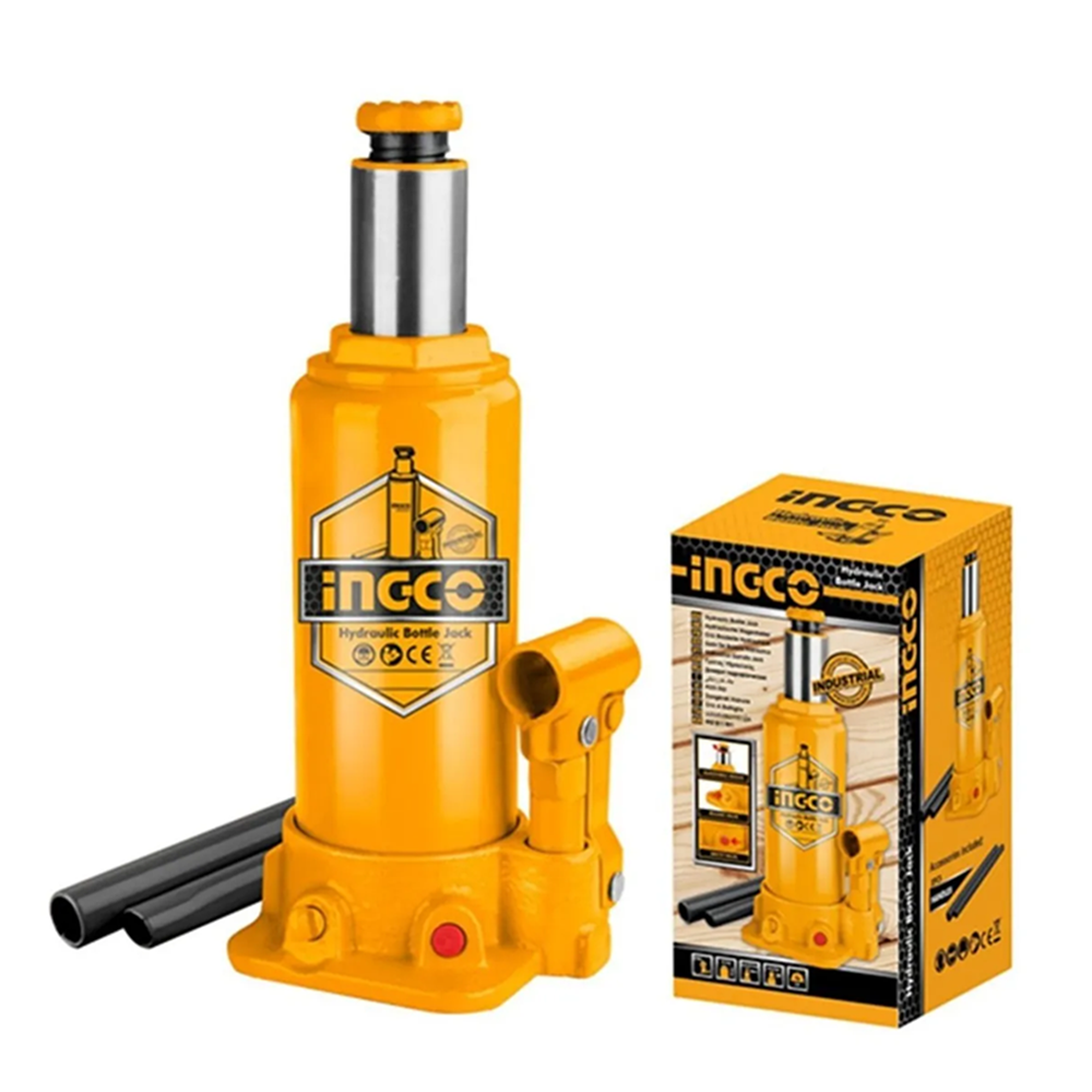 Gata Hidraulica Tipo Botella 4 Toneladas Ingco-1