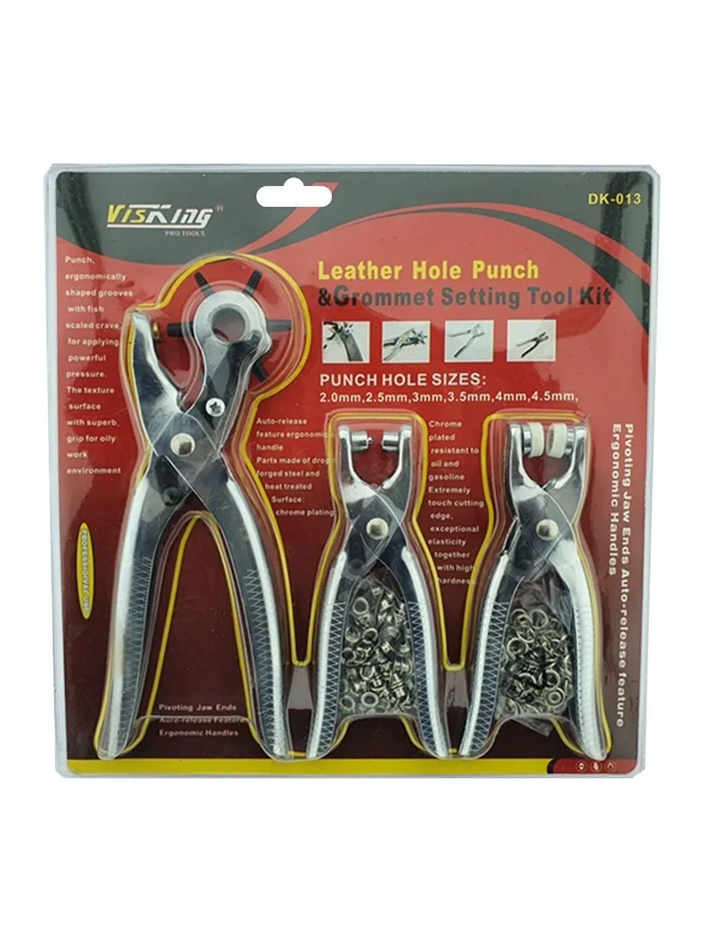 Set Alicates Sacabocado Prensas Ojetillos 3 Piezas-0