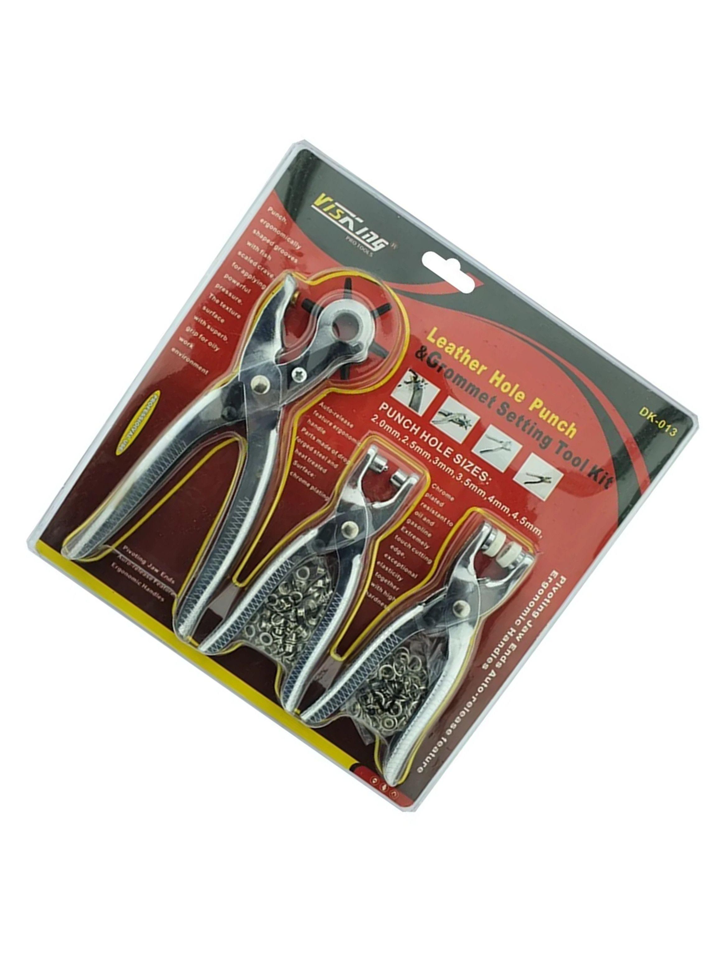 Set Alicates Sacabocado Prensas Ojetillos 3 Piezas-2