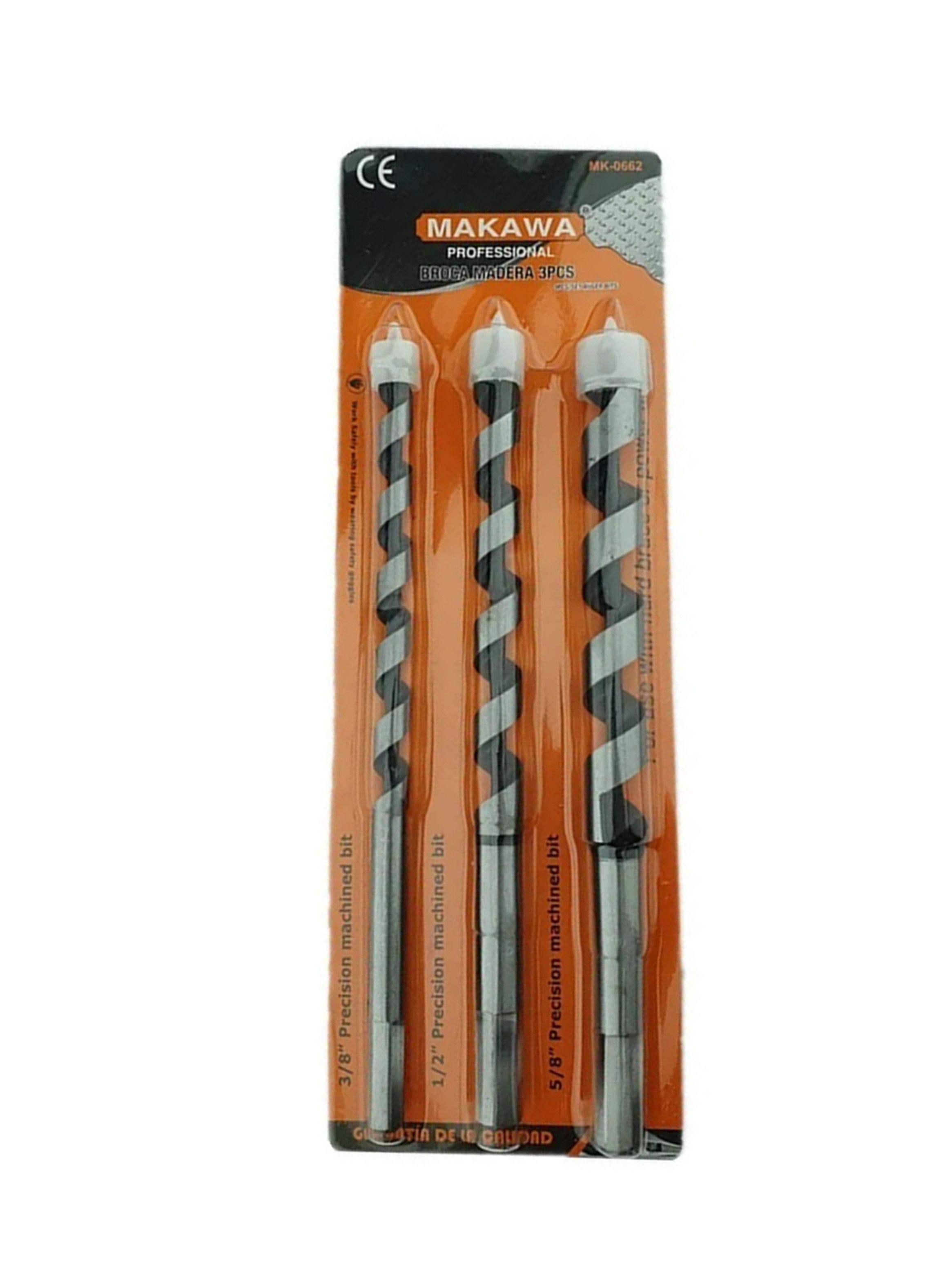 Broca Madera 3 Piezas Makawa Mk-0662-1