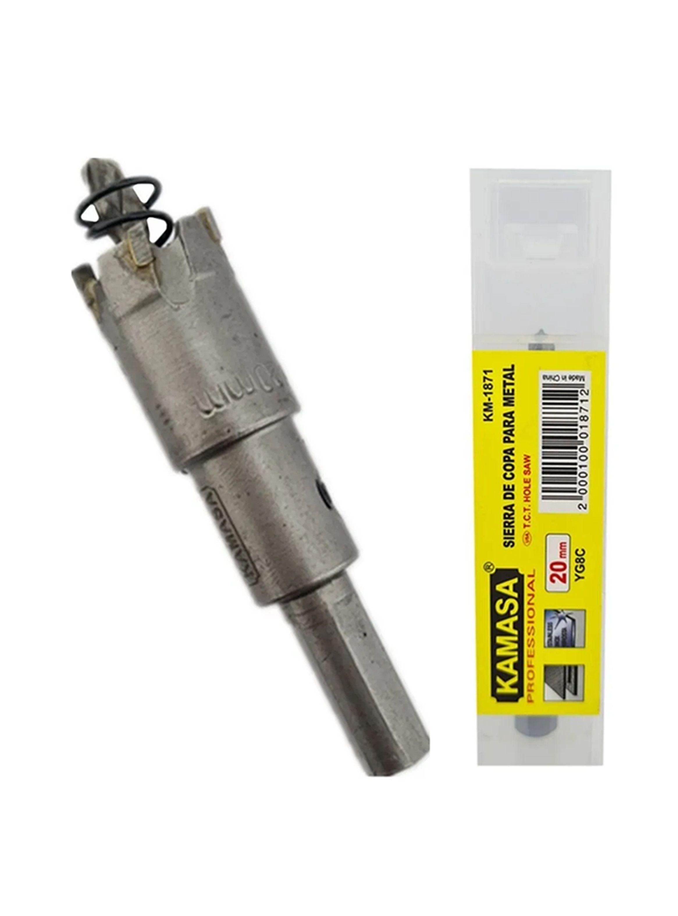 Broca Copa Tct Punta De Carburo Para Metal 20mm Km-1871-2