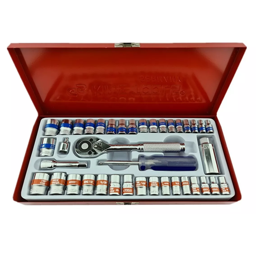 Kit Juego De Dados 1/4 3/8 Milimétrico Pulgada 40 Piezas Kt-0