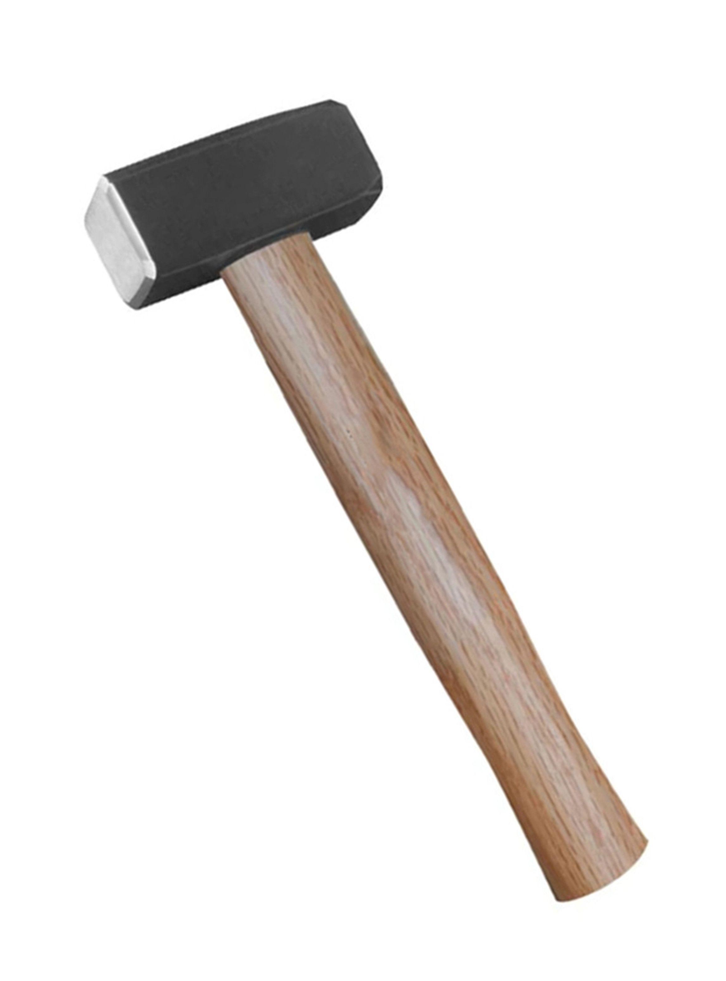 Combo Martillo Mazo 1000g Mango De Madera Total-0