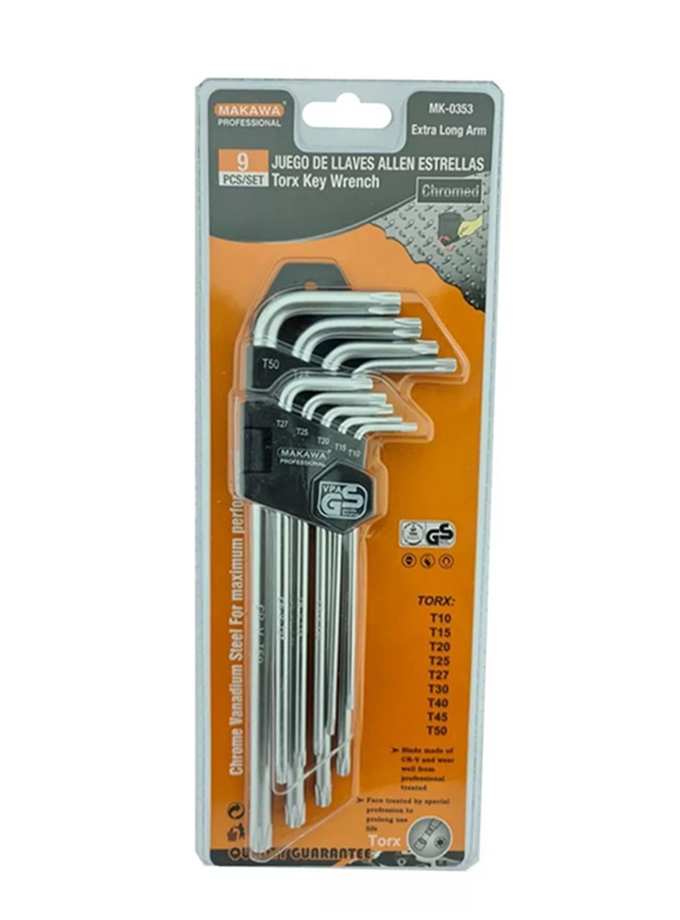 Set De Llaves Allen Punta Estrella 9 Piezas Mk0353-0