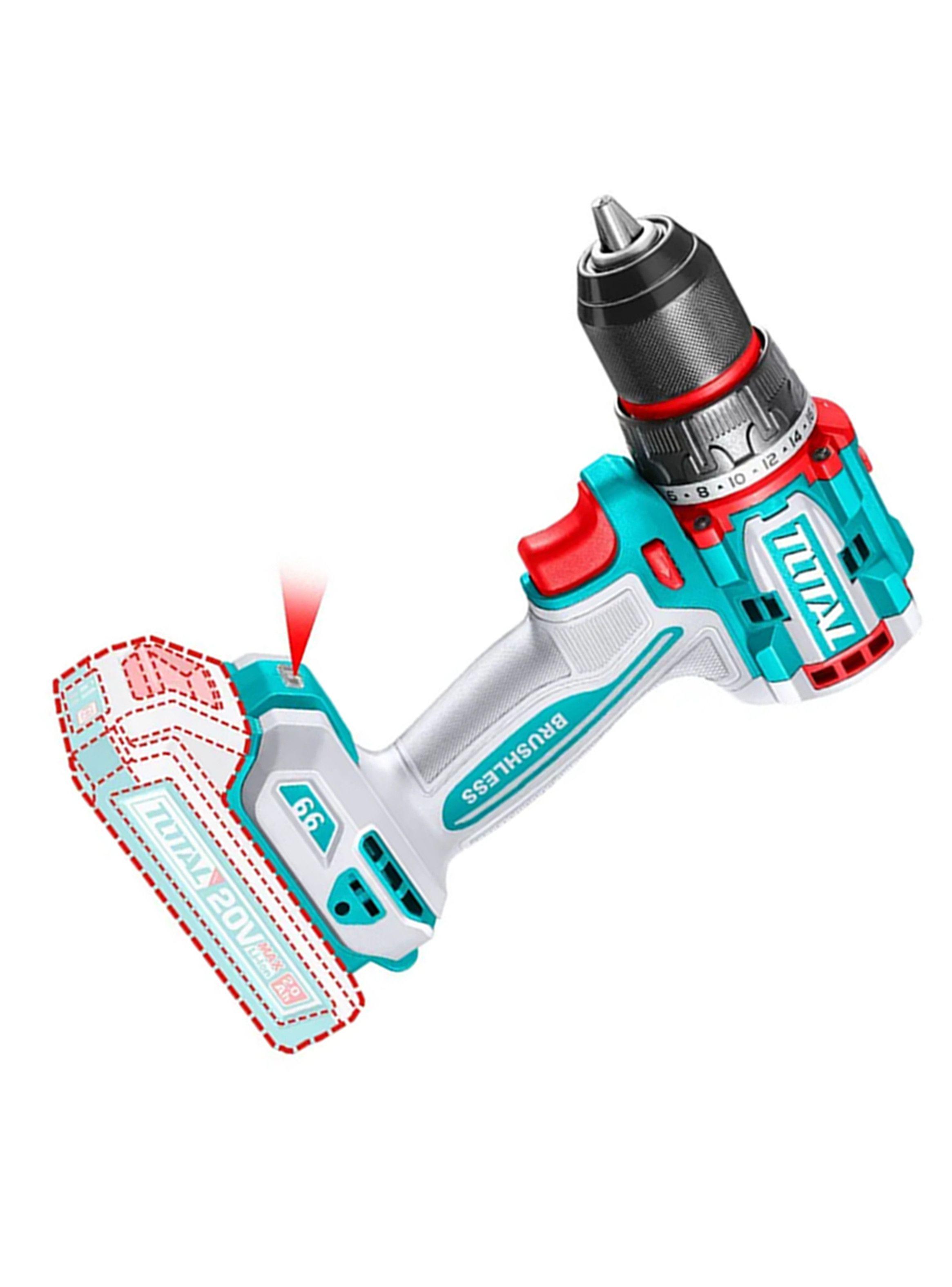 Taladro Atornillador Inalámbrico 13mm 20v Total Tdli206681-2