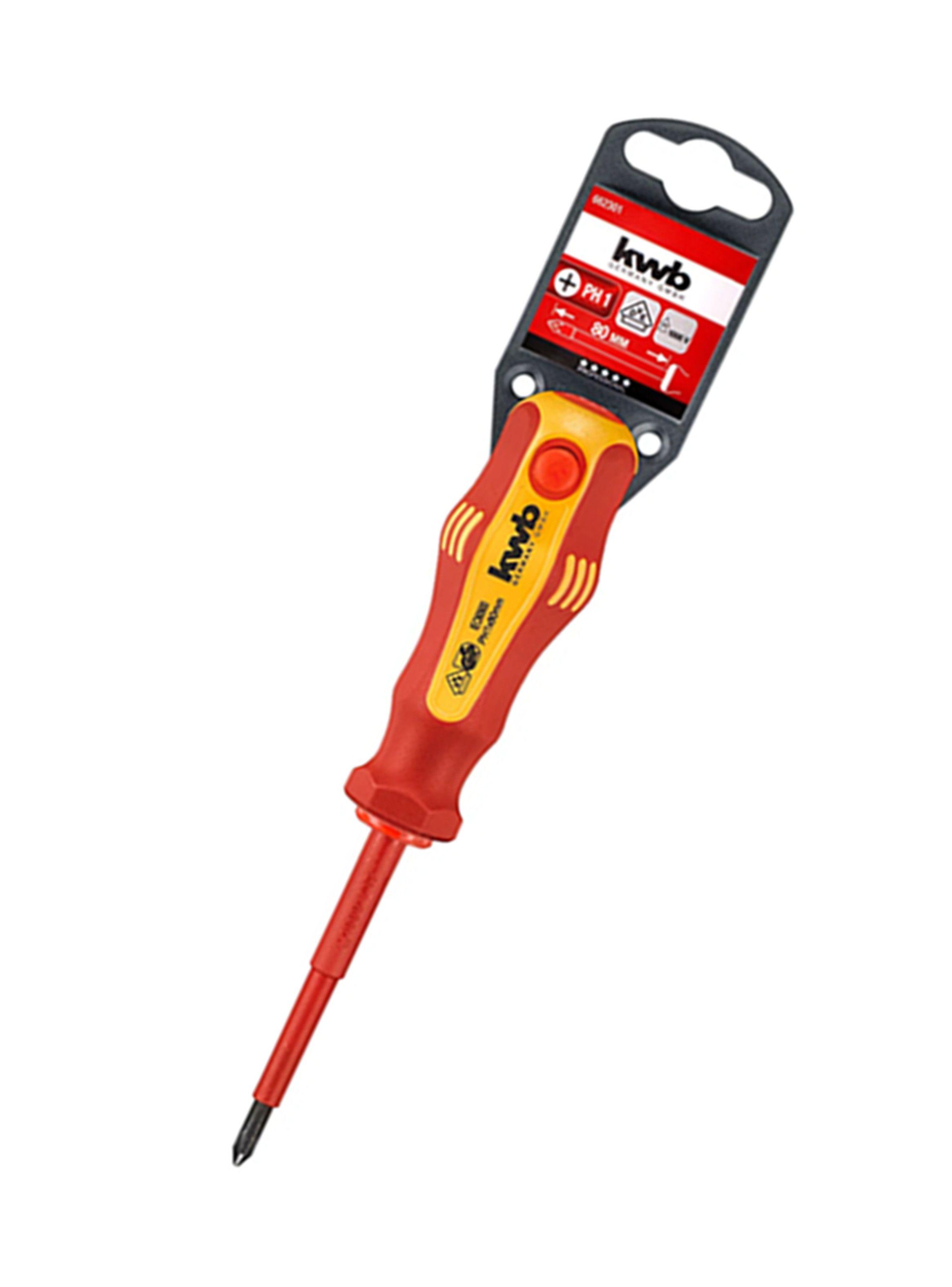 Destornillador Cruz Aislado Ph1 80mm Kwb 662301-1
