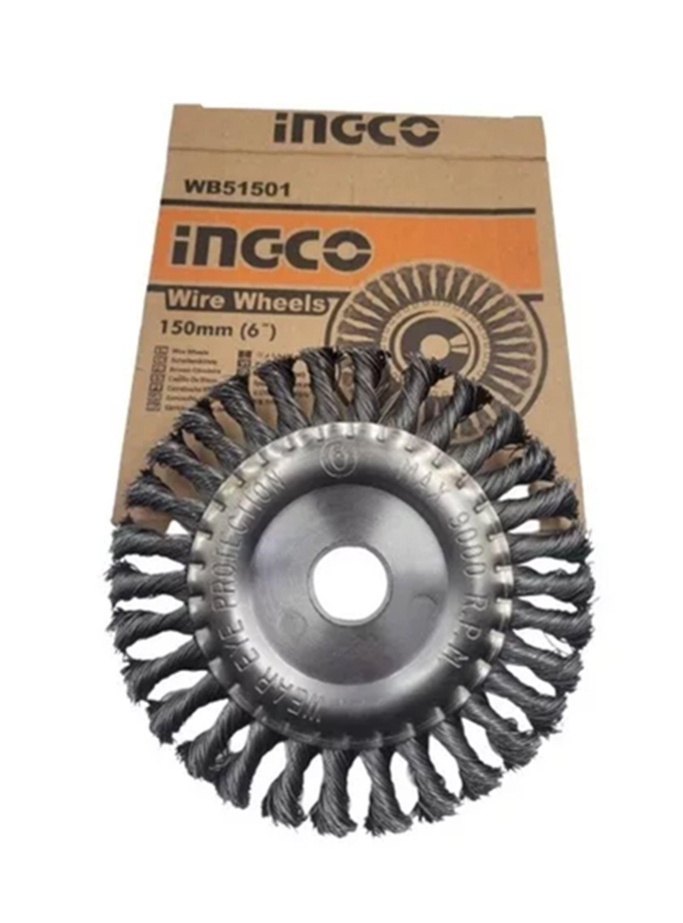 Cepillo Grata Circular Trenzado 150mm Ingco-2