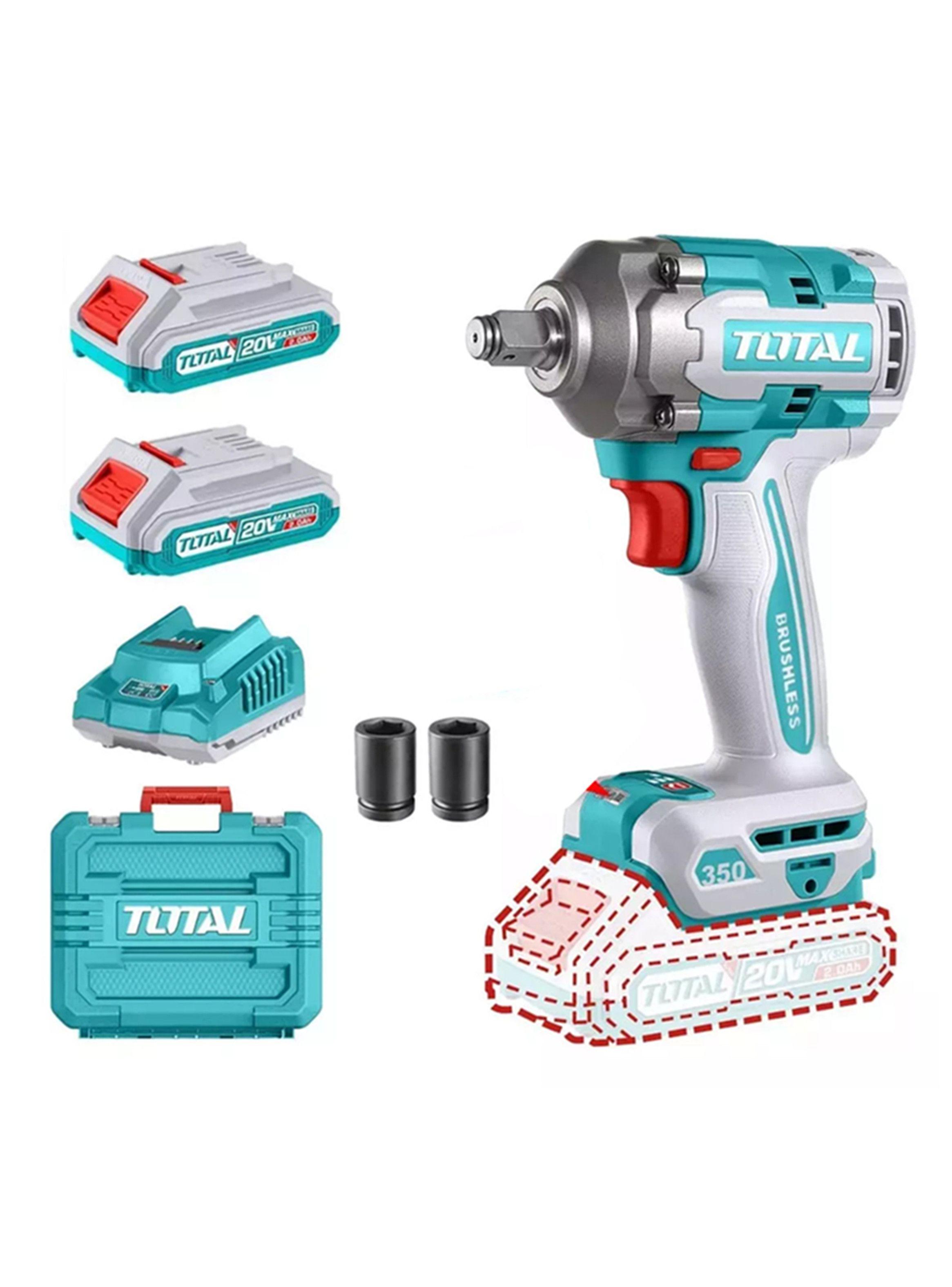 Taladro Pistola Llave Impacto 20v 2bat+ Carg Total Tiwli2035-0