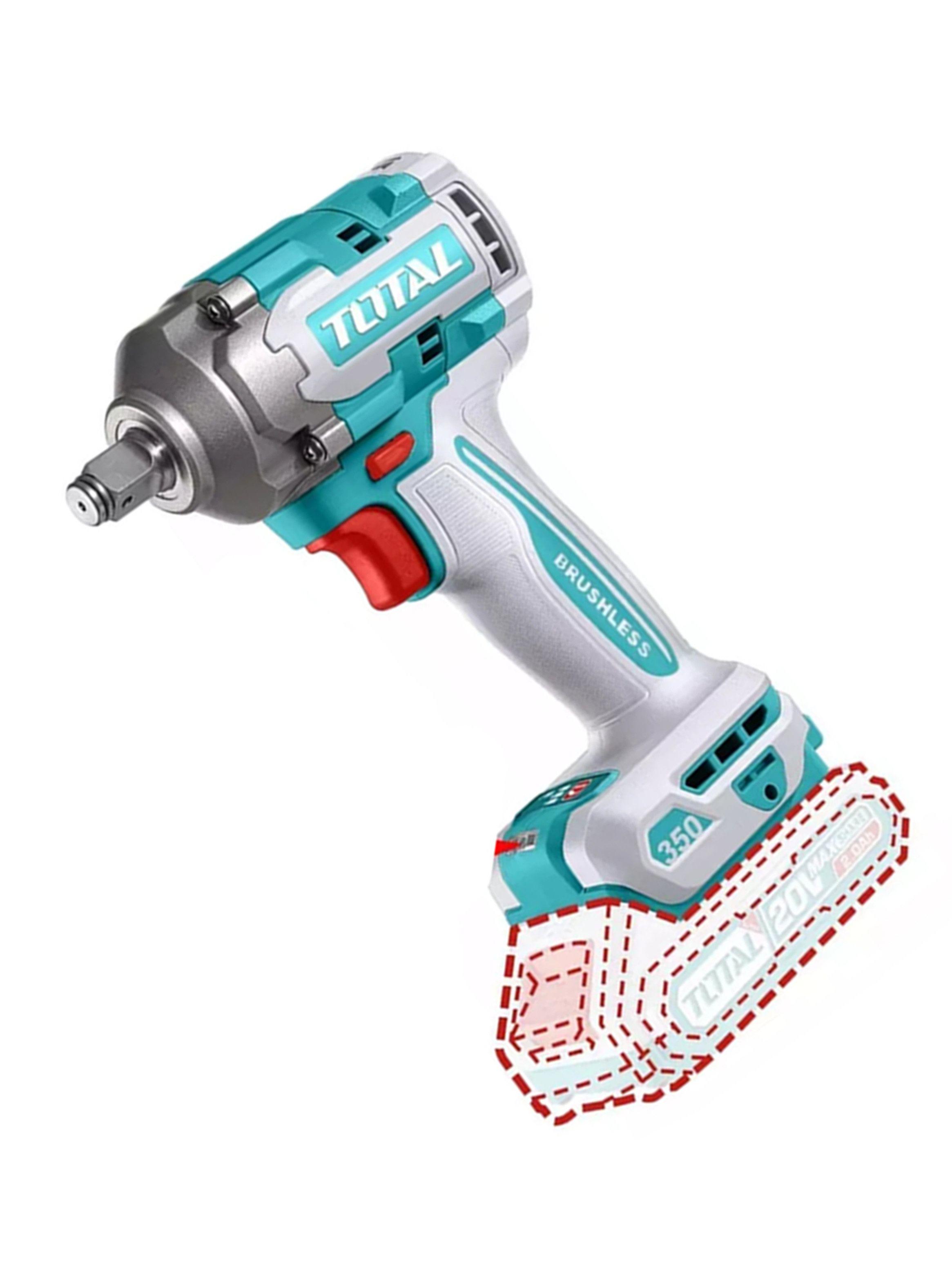 Taladro Pistola Llave Impacto 20v 2bat+ Carg Total Tiwli2035-2