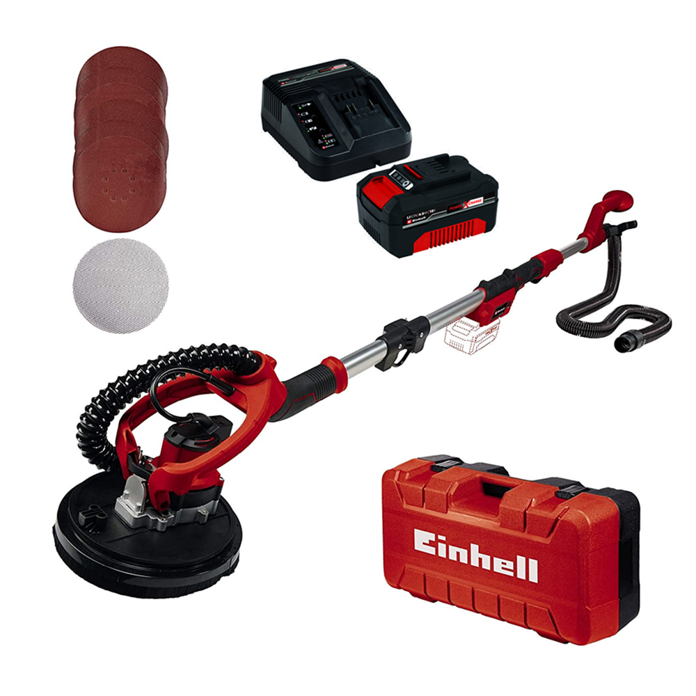 Lijadora Paneles Yeso Techo 18v Bat+ Carg Einhell-0