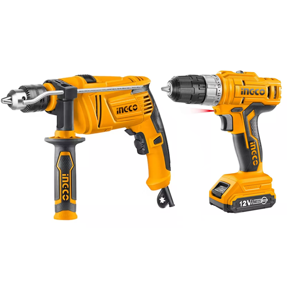 Taladro Atornillador 12v + Taladro Percutor 850w Ingco-0