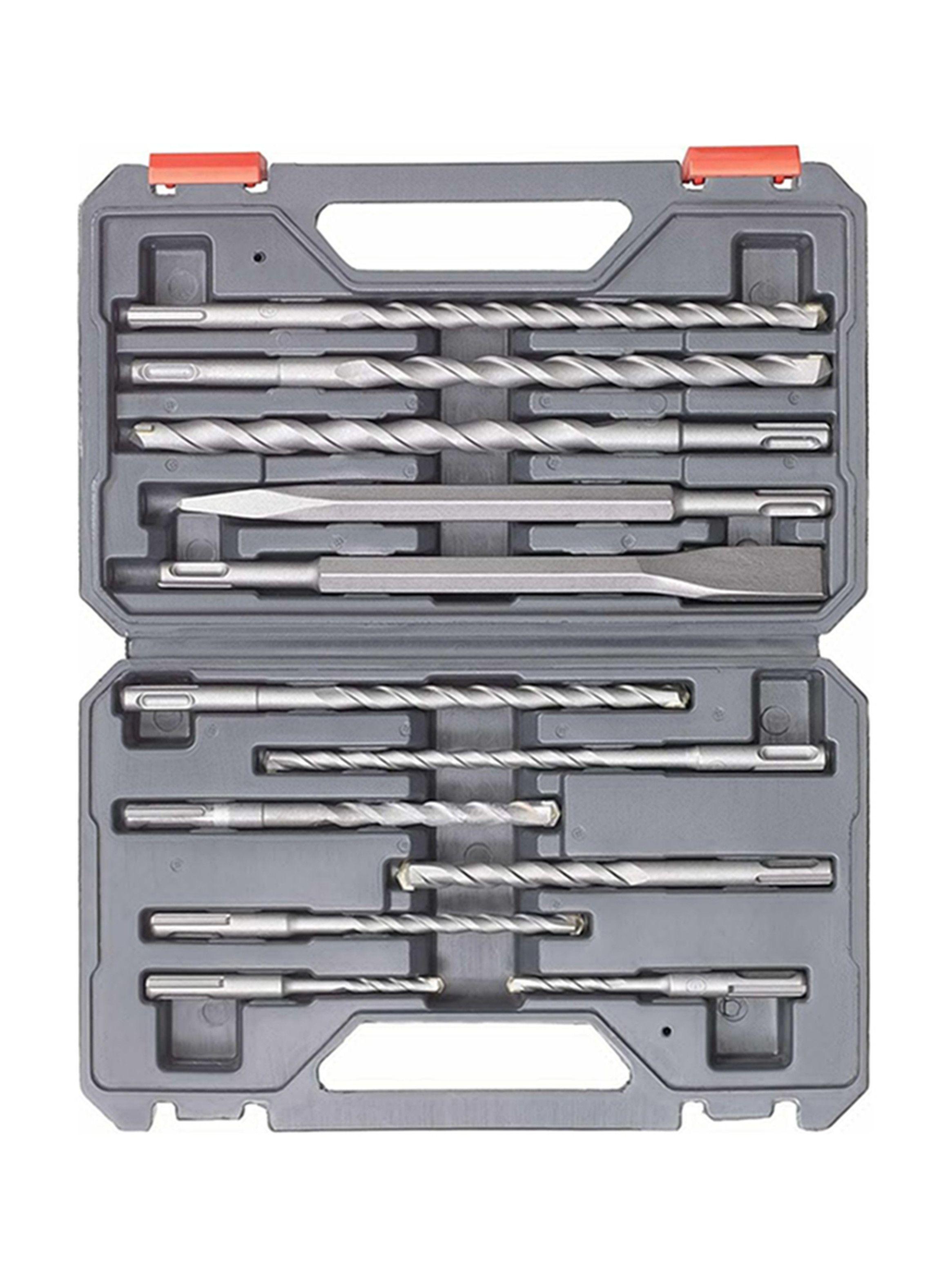 Set Juego Broca Cincel P/ Rotomartillo Sds Plus 12 Pcs Kwb  -1