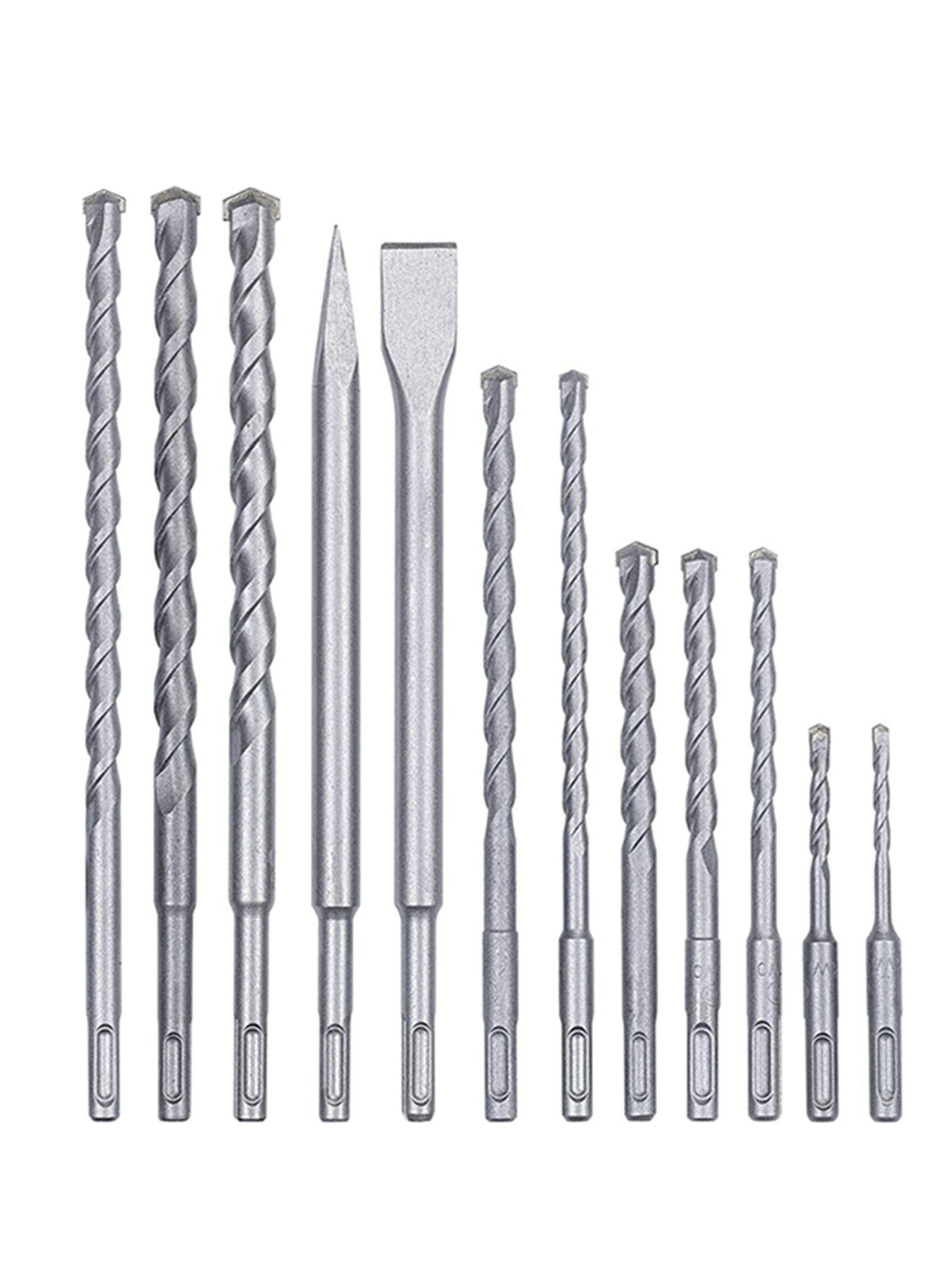 Set Juego Broca Cincel P/ Rotomartillo Sds Plus 12 Pcs Kwb  -2