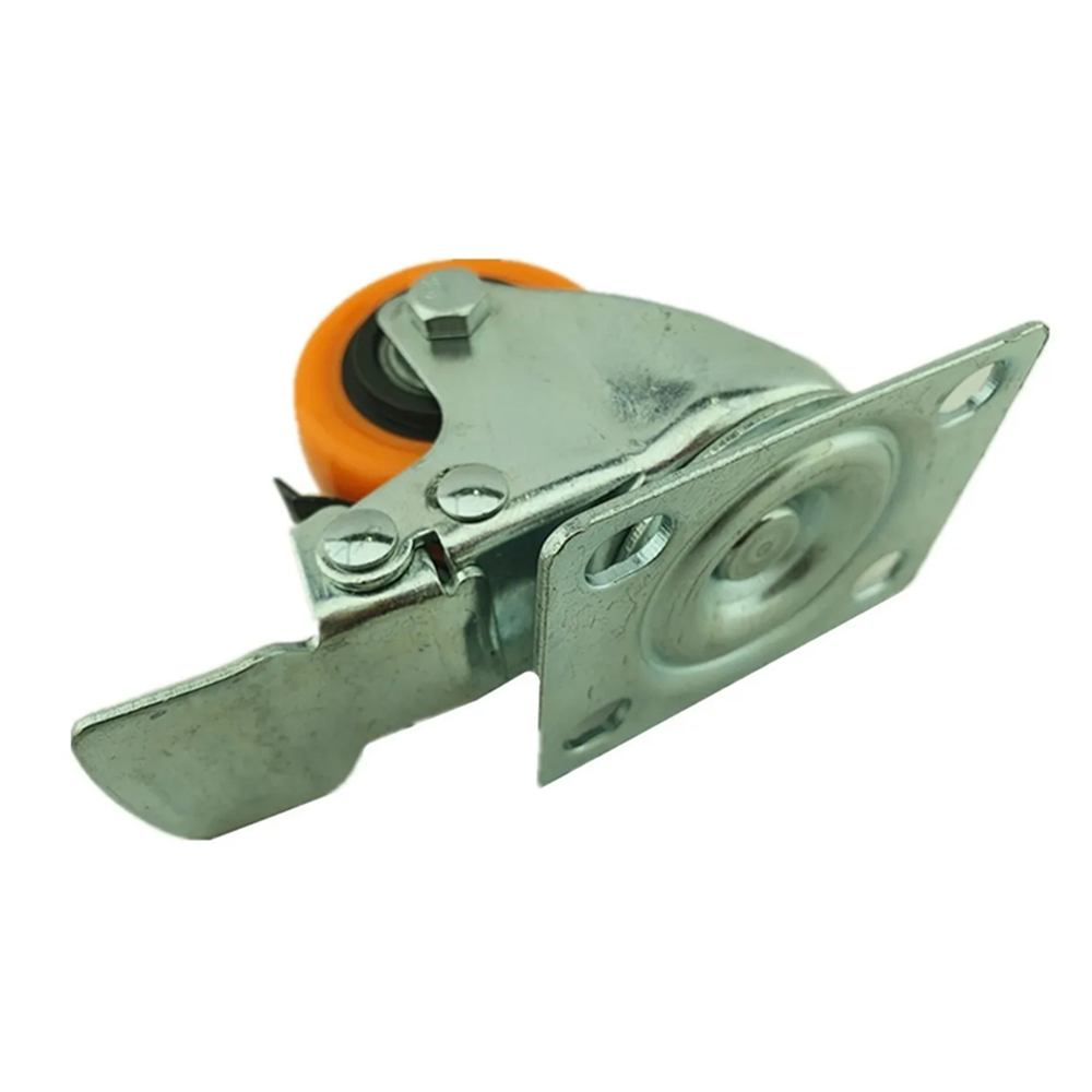 Rueda Naranja Giratoria Con Freno 2 Pulgadas-1
