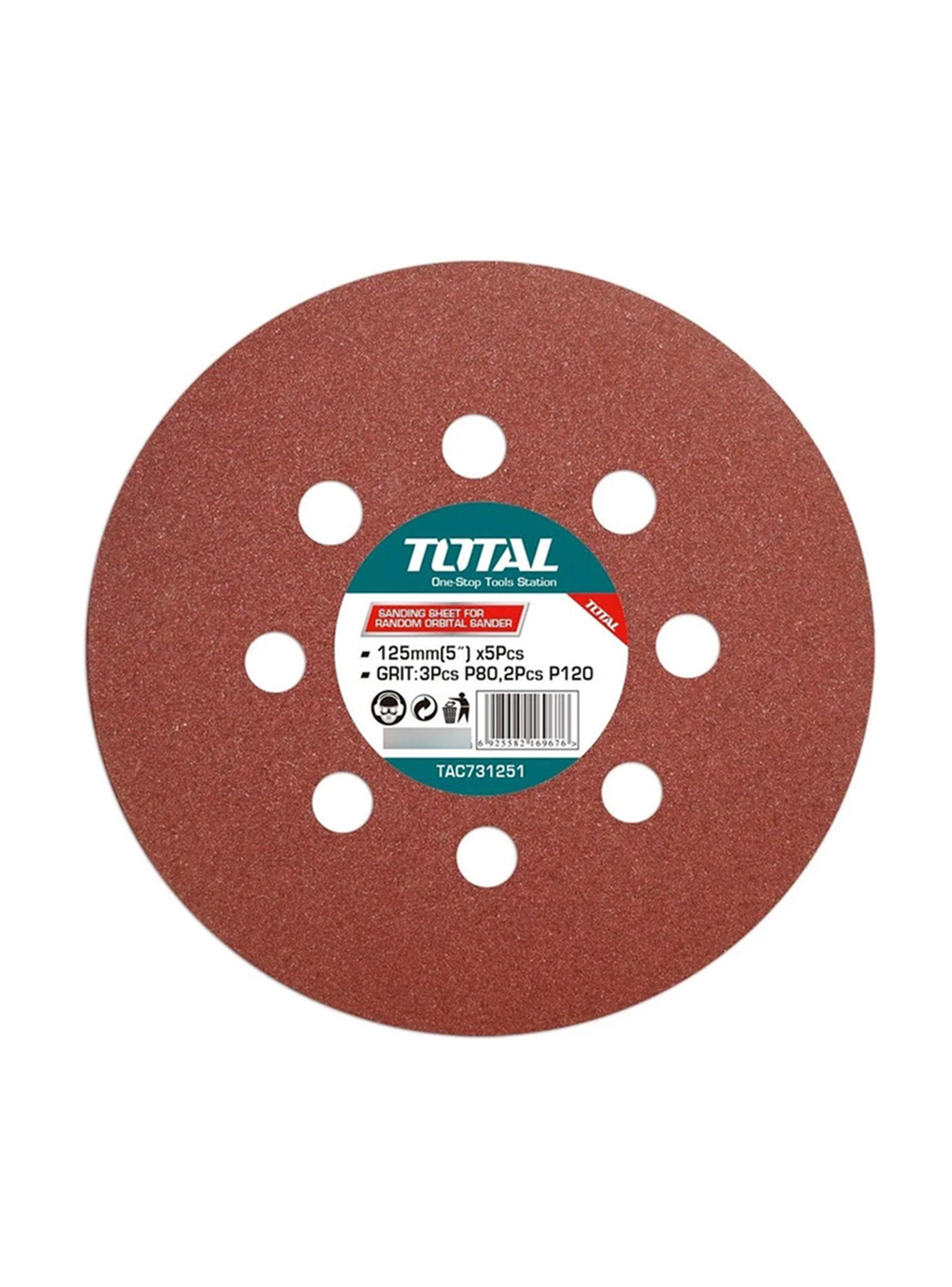 5 Disco Lija Para Pulir 125mm Velcro Grano Variado-0
