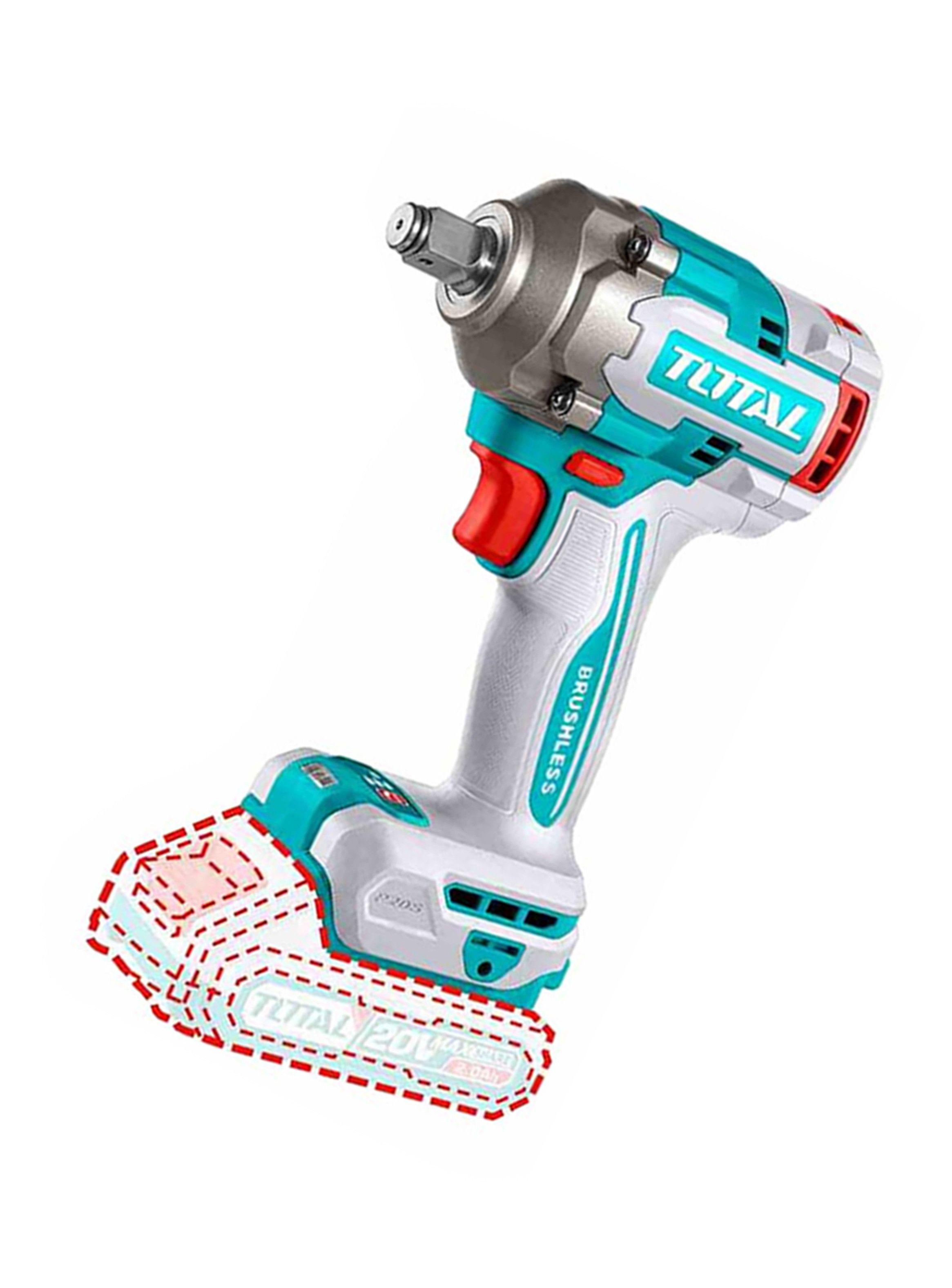 Taladro Pistola Llave Impacto 20v Bat+ Carg Total Tiwli20401-2