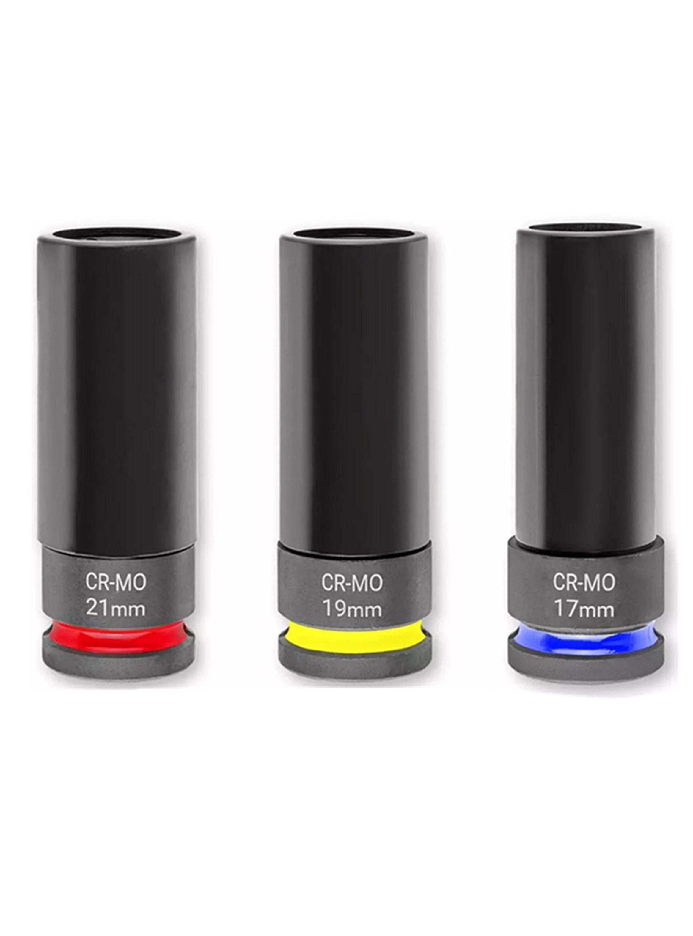 Set 3 Dados Impacto 1/2 Pulgada 17-19-21mm Einhell 109263-2