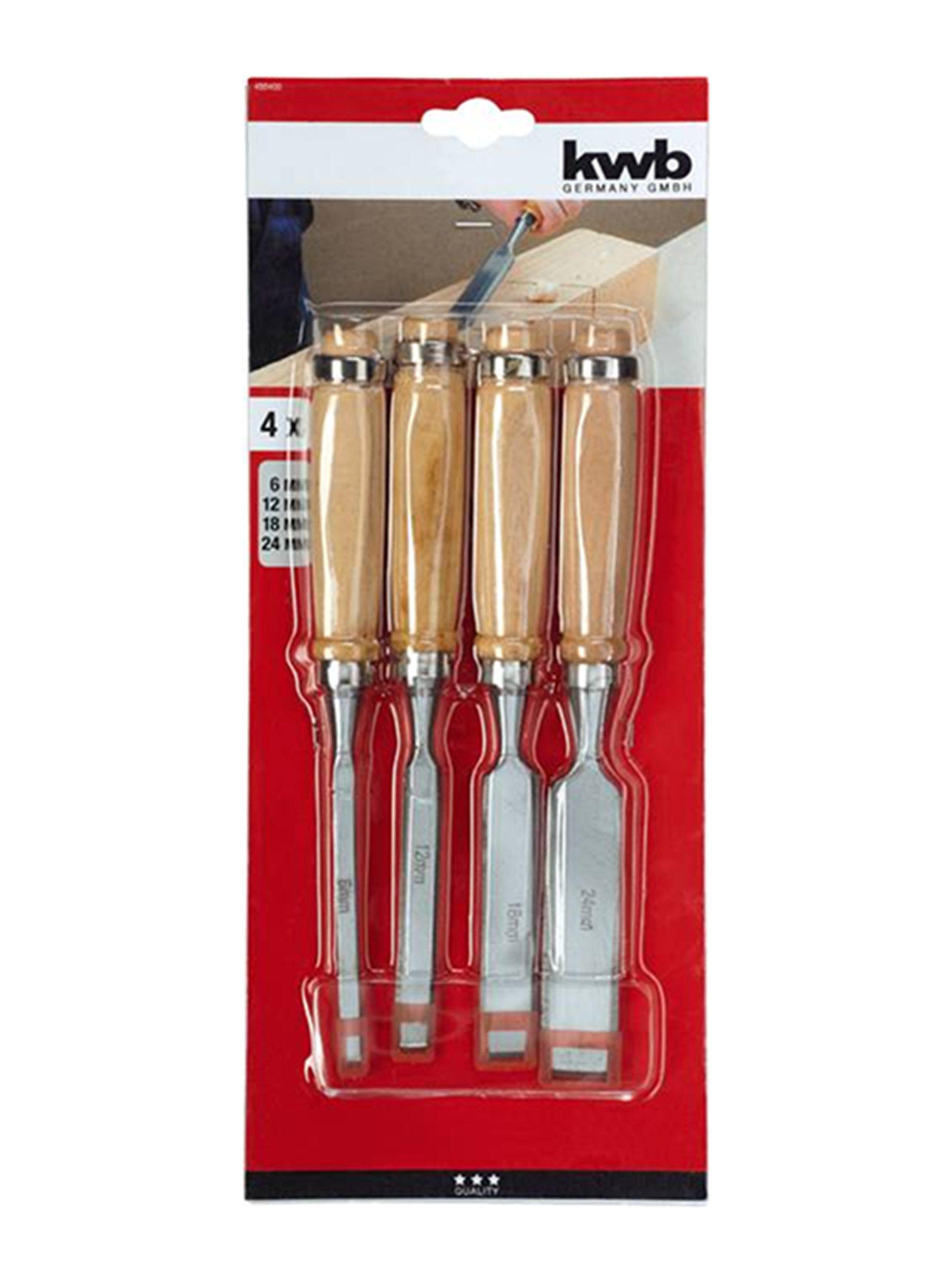 Kit Set Juego De Cinceles Formon Madera 4 Piezas Kwb 455400-1