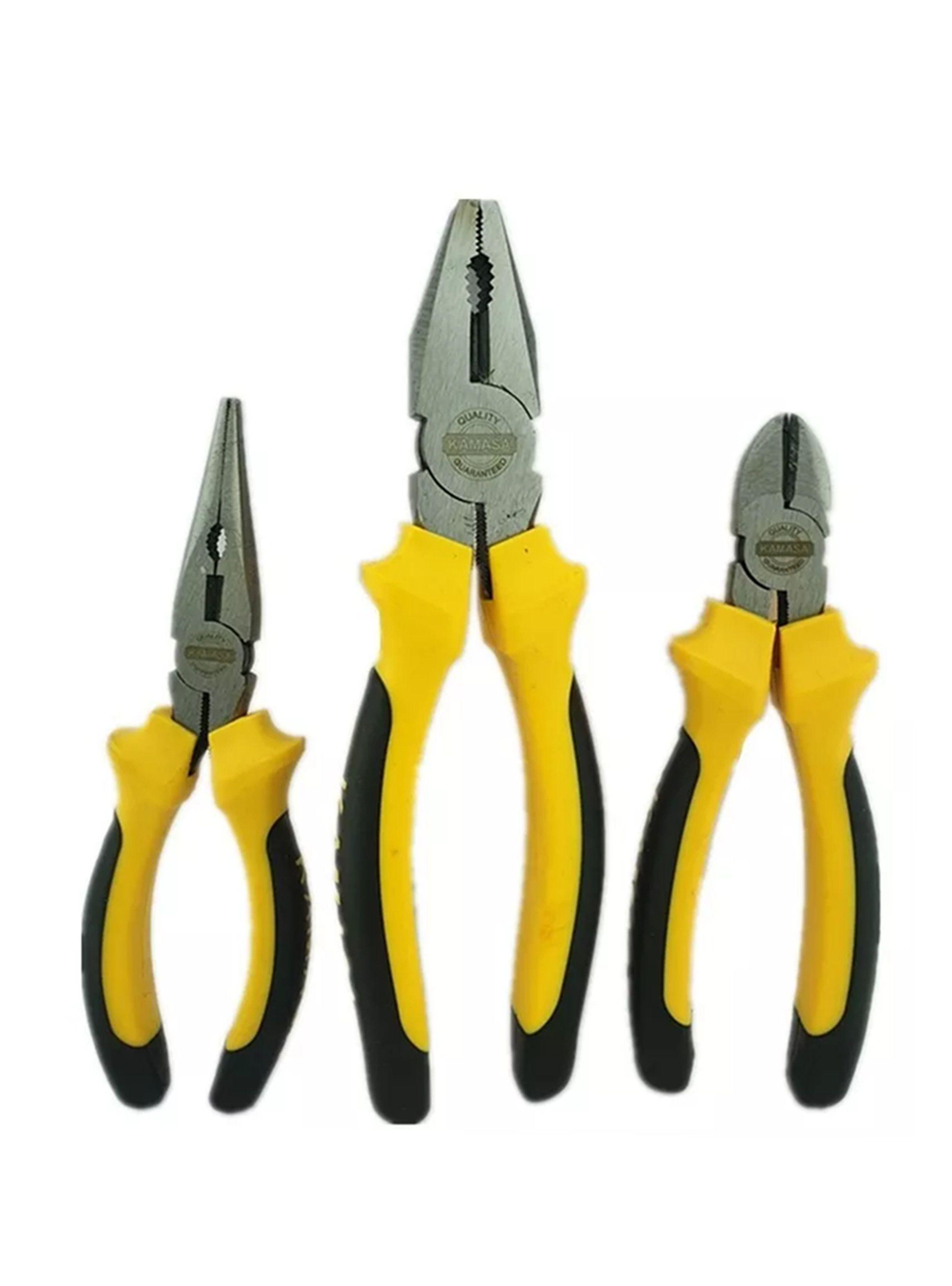 Set Kit Juego De Alicates 3 Piezas Kamasa-0