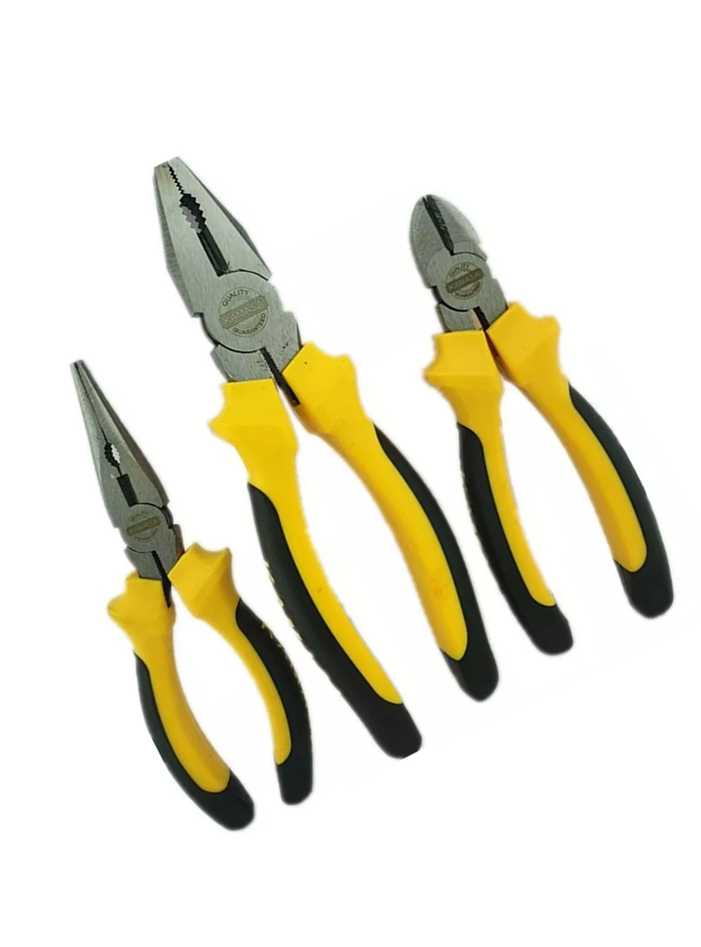 Set Kit Juego De Alicates 3 Piezas Kamasa-1