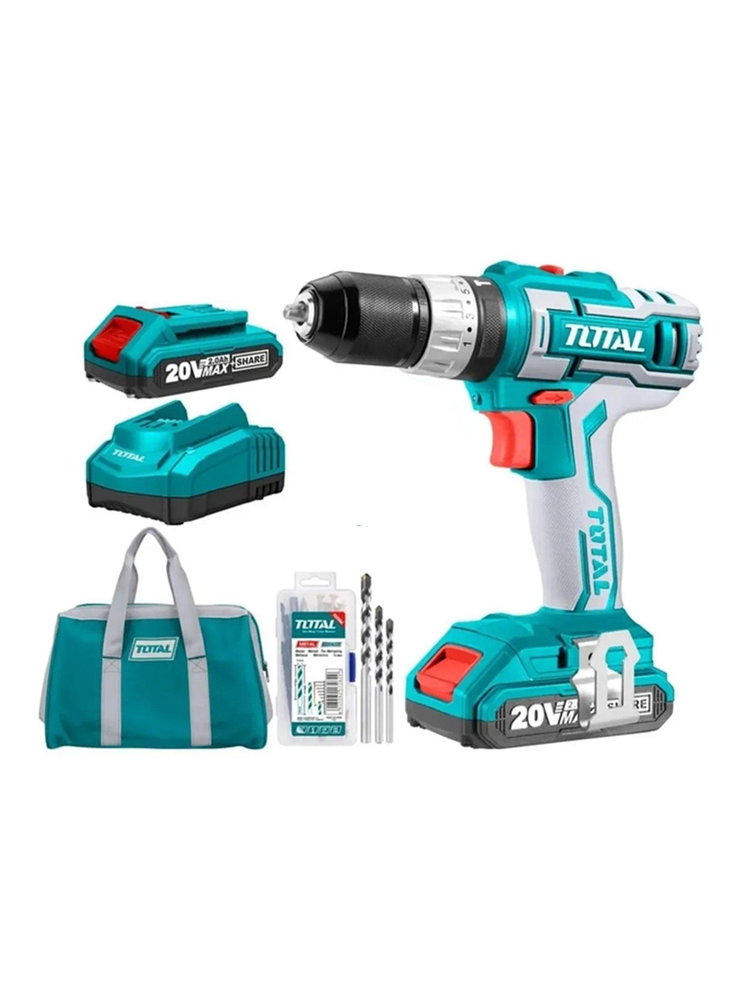 Taladro Atornillador Percutor 20v 10mm 2Bat+ Carg-0