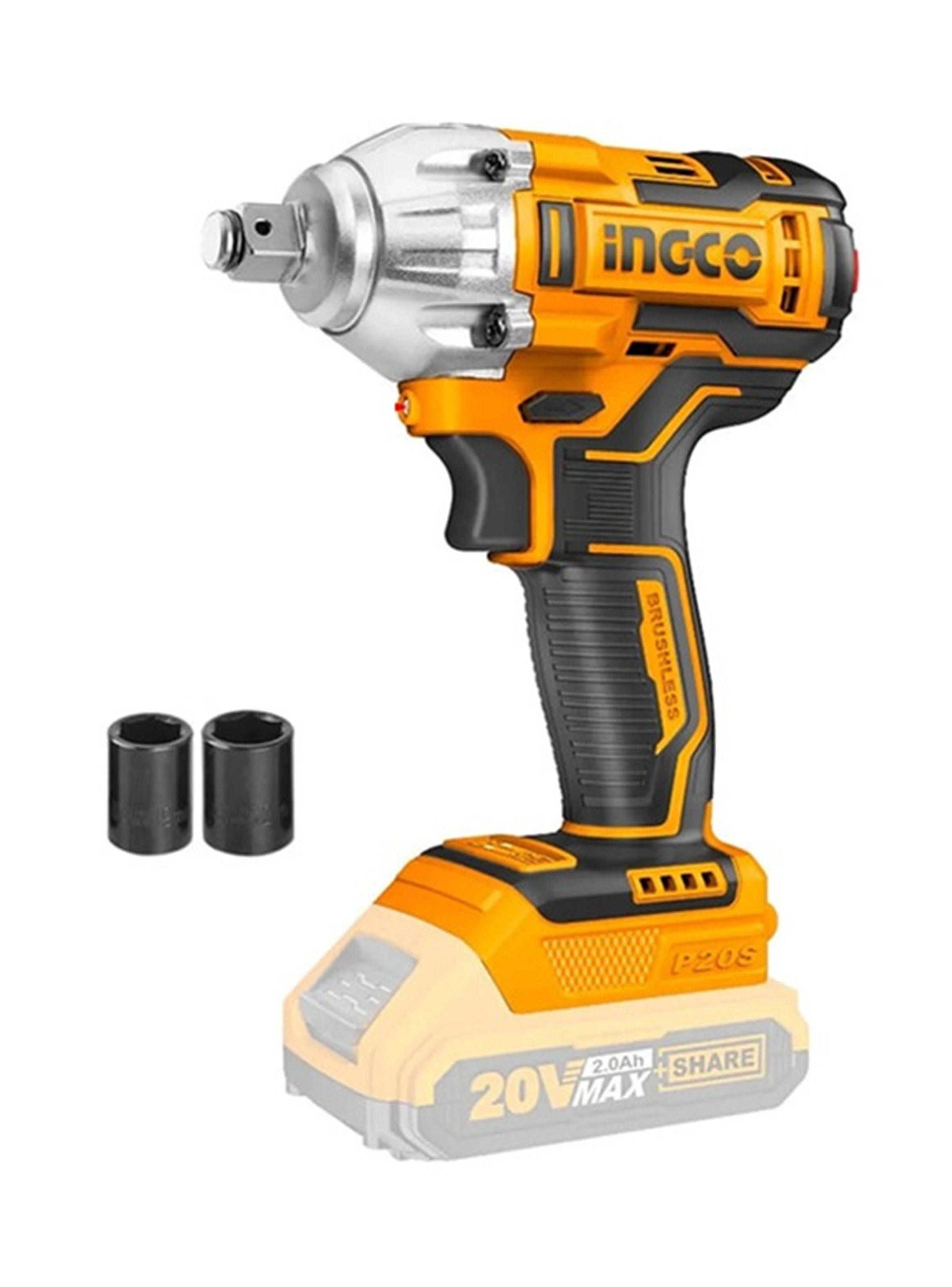 Taladro Pistola Llave Impacto 20v 2bat+ Carg Ingco Ciwli2038-1