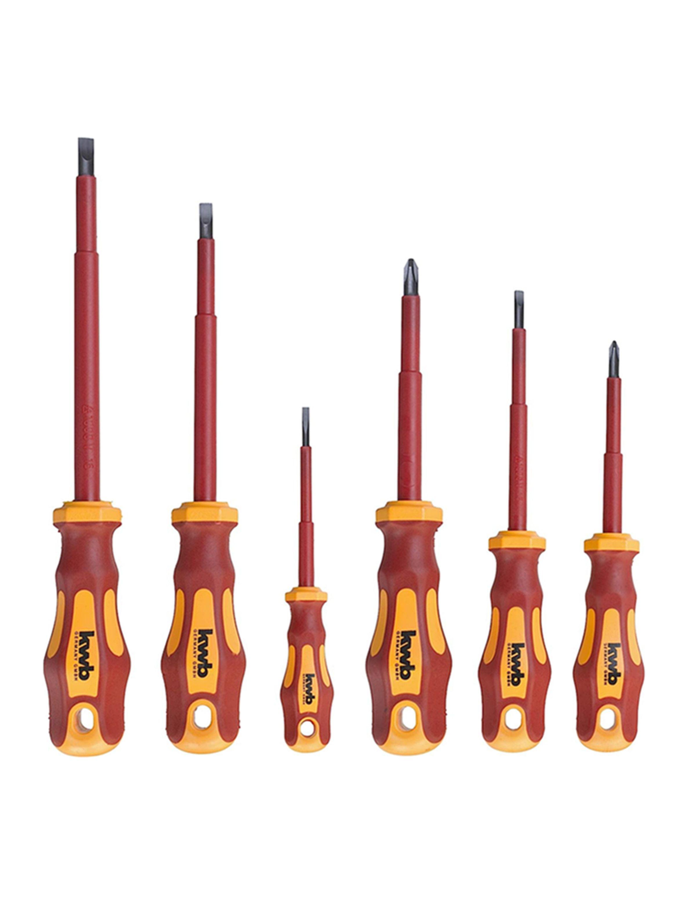 Kit Juego Destornilladores Electricos Aislados 6 Piezas Kwb-0