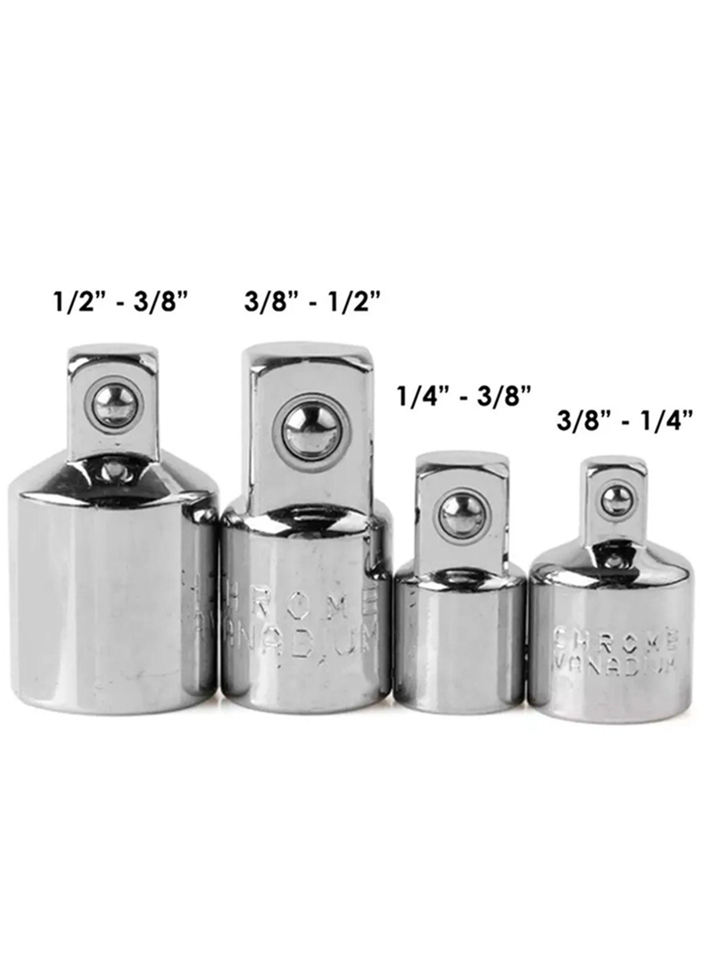 Juego 4 Dados Reductores Adaptador 1/4 - 3/8 - 1/2 Crownman-2