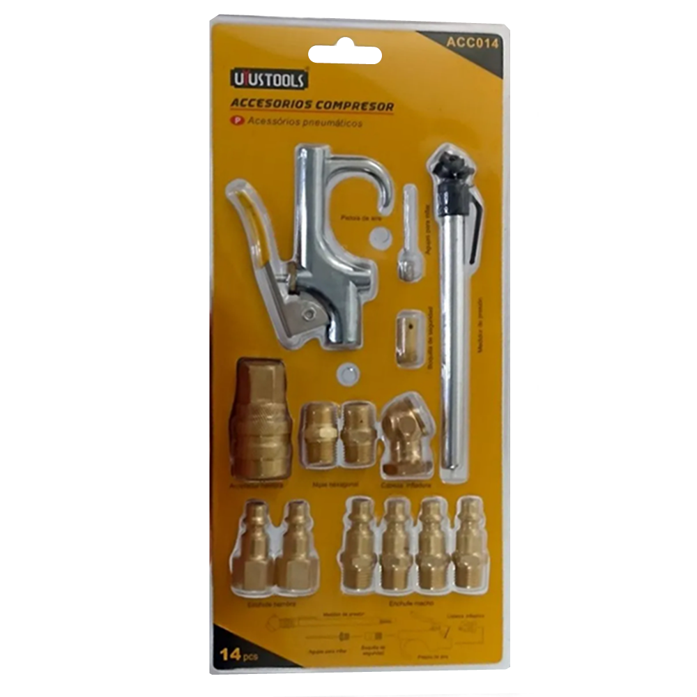 Kit Accesorios Para Compresor 14 Piezas Uyustools-2