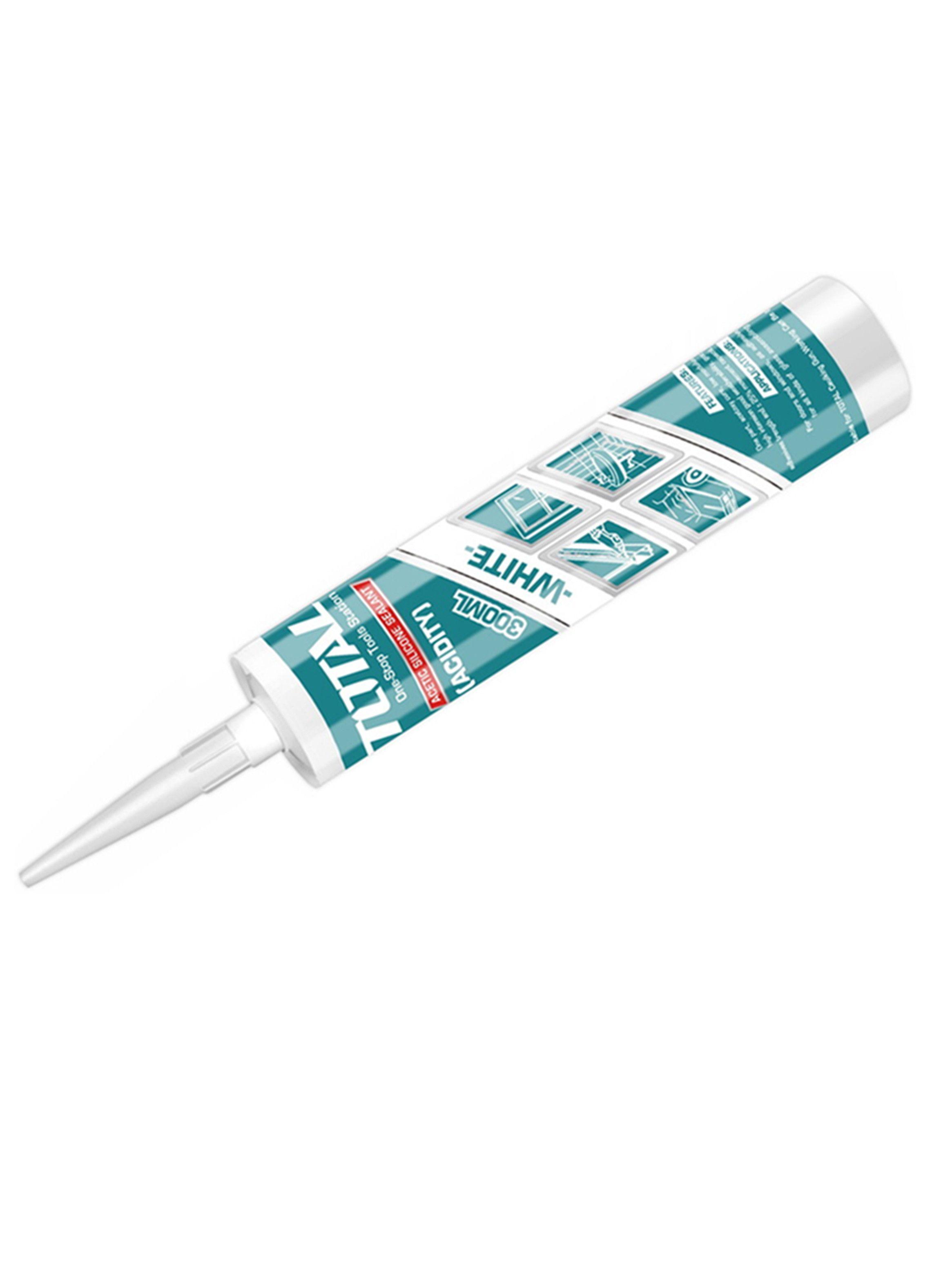 Silicona Sellante Cartucho 300 Ml Color Blanco Total-0