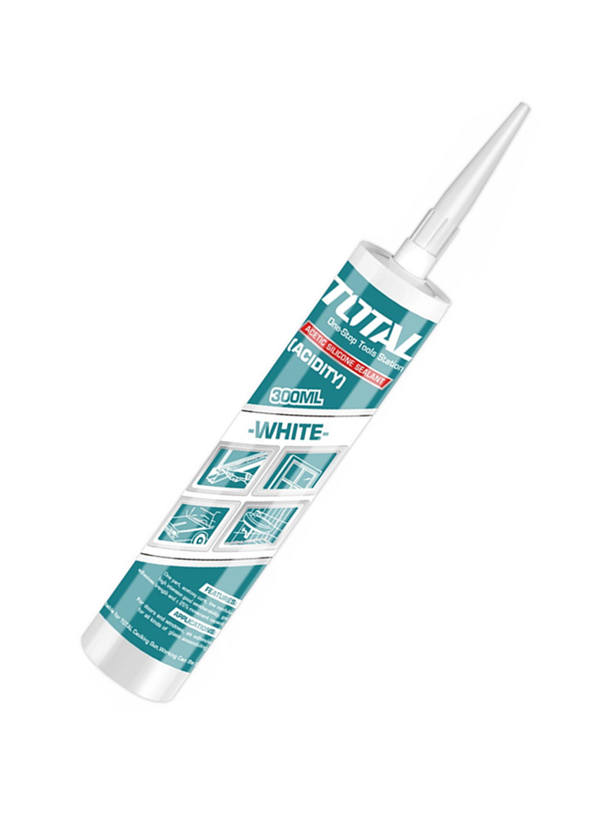 Silicona Sellante Cartucho 300 Ml Color Blanco Total-1