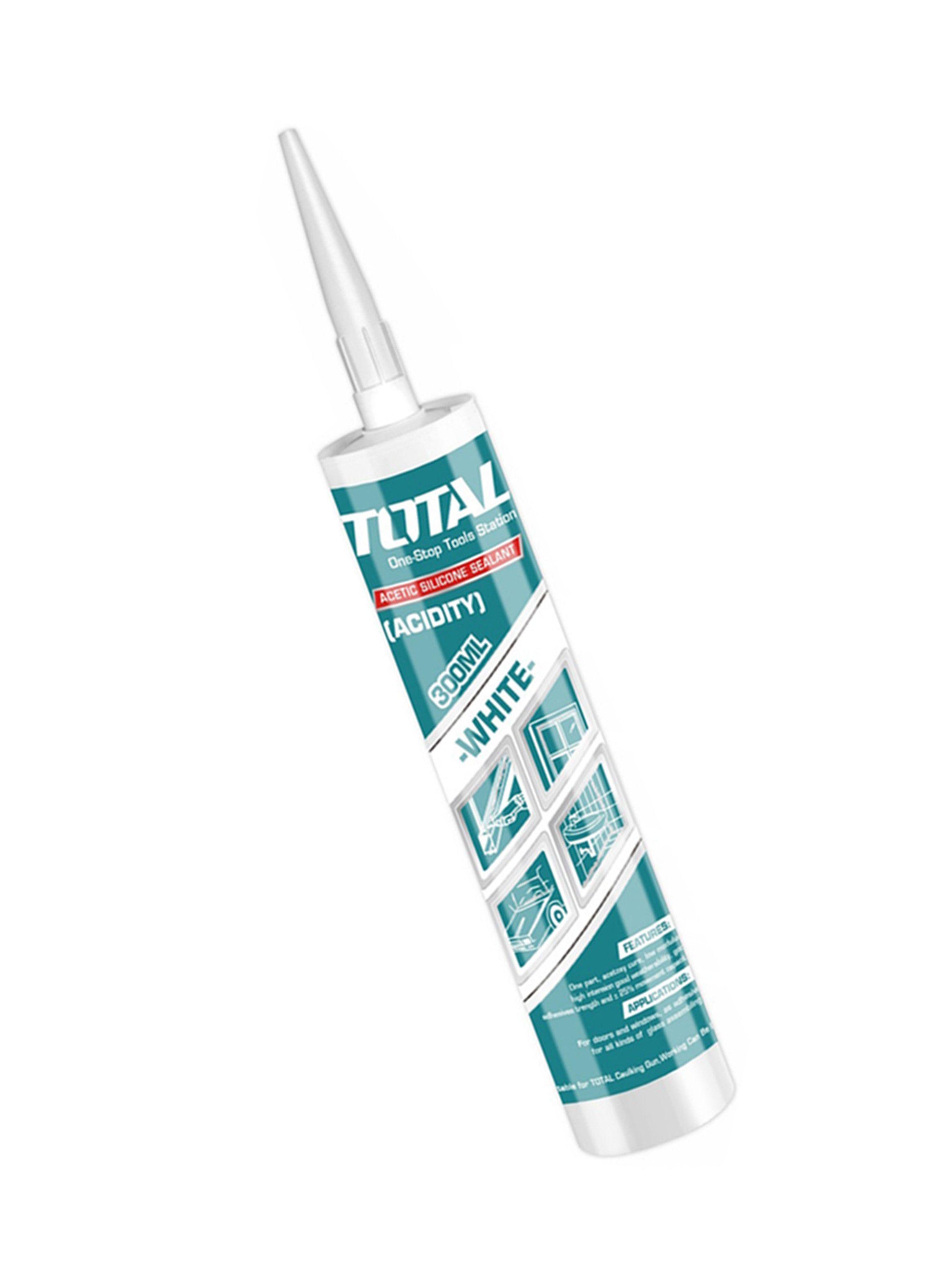 Silicona Sellante Cartucho 300 Ml Color Blanco Total-2